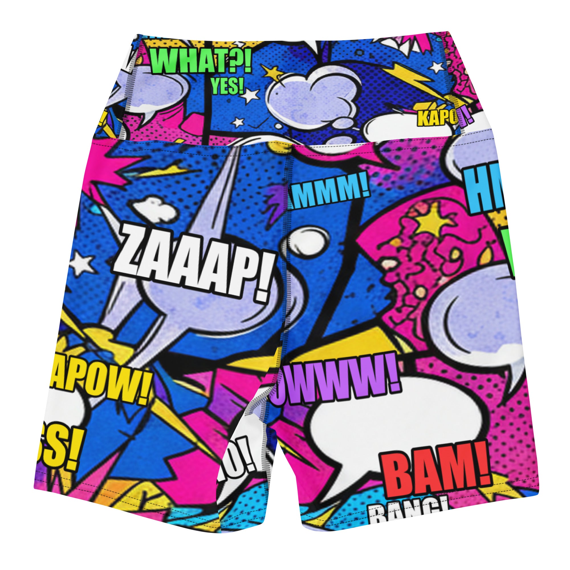 Comic Strip Cosmic Boom Yoga Shorts | GearBunch
