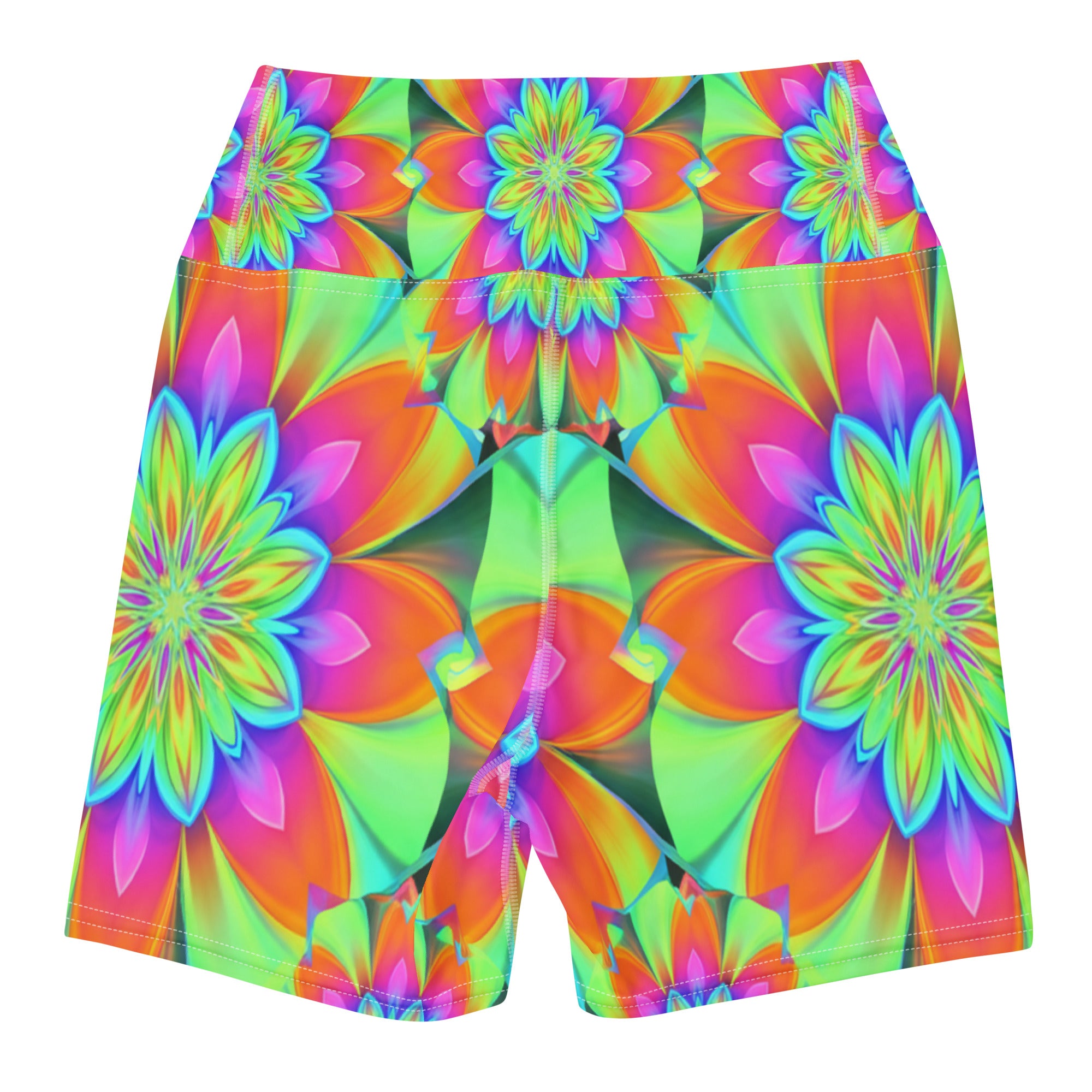 Psychedelic Acid Trip Yoga Shorts | GearBunch