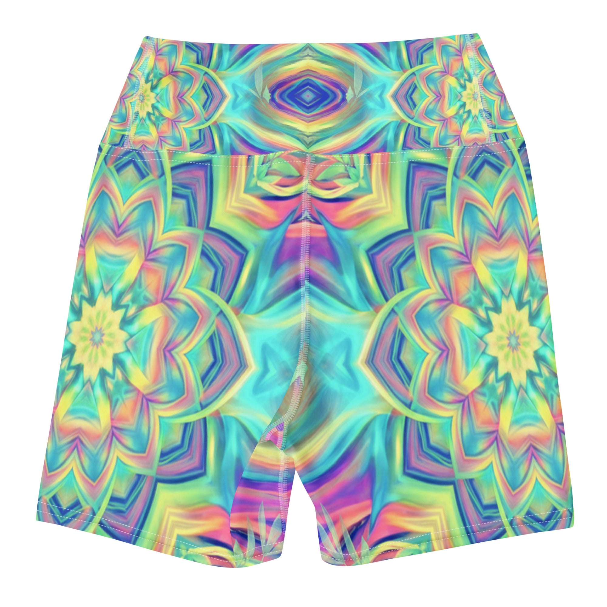 Psychedelic Tropical Yoga Shorts | GearBunch