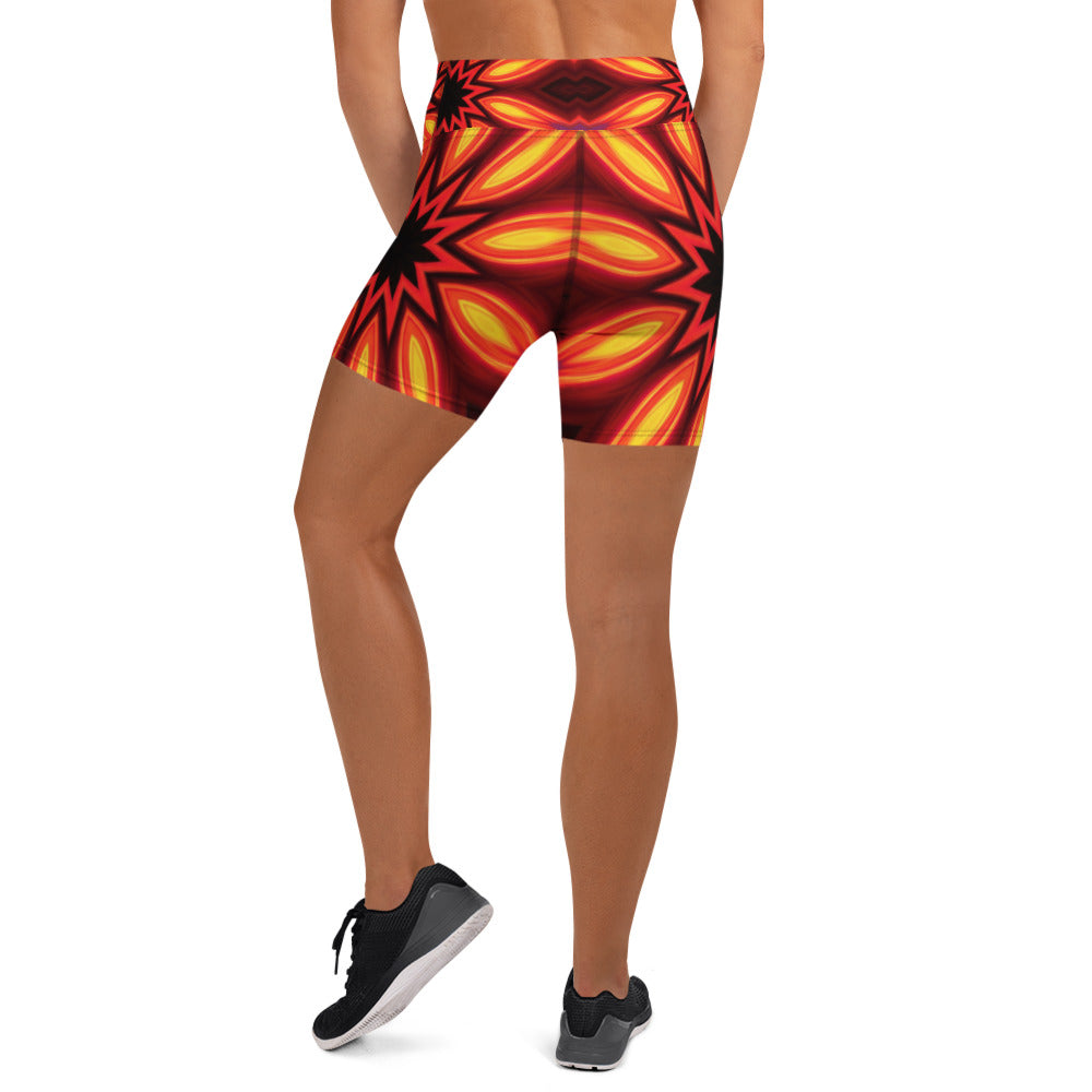 Psychedelic Infrared Yoga Shorts | GearBunch