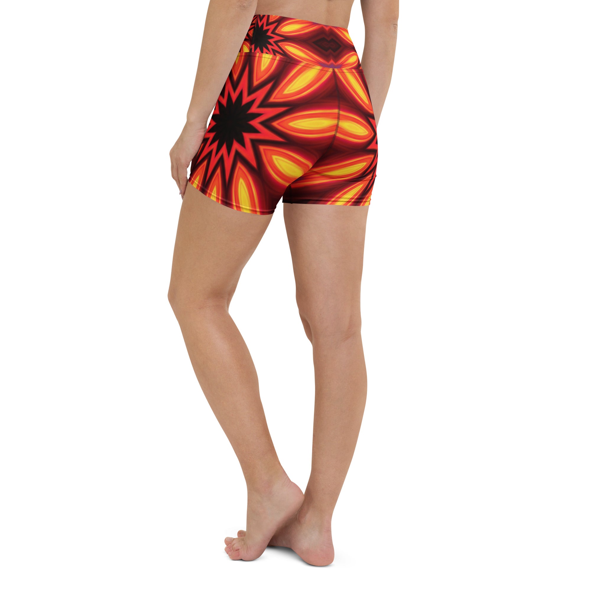Psychedelic Infrared Yoga Shorts | GearBunch