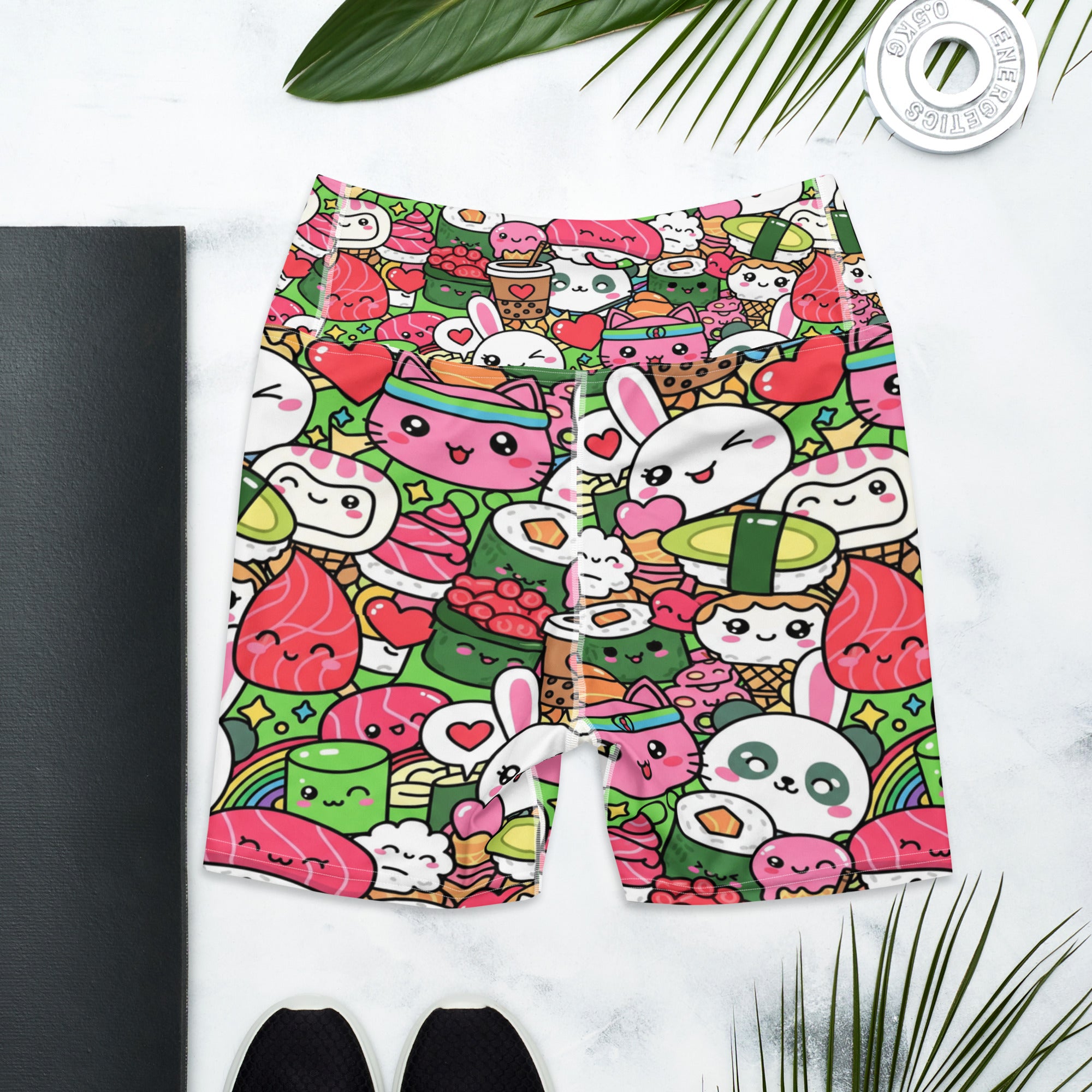 Kawaii Sushi Party Yoga Shorts | GearBunch