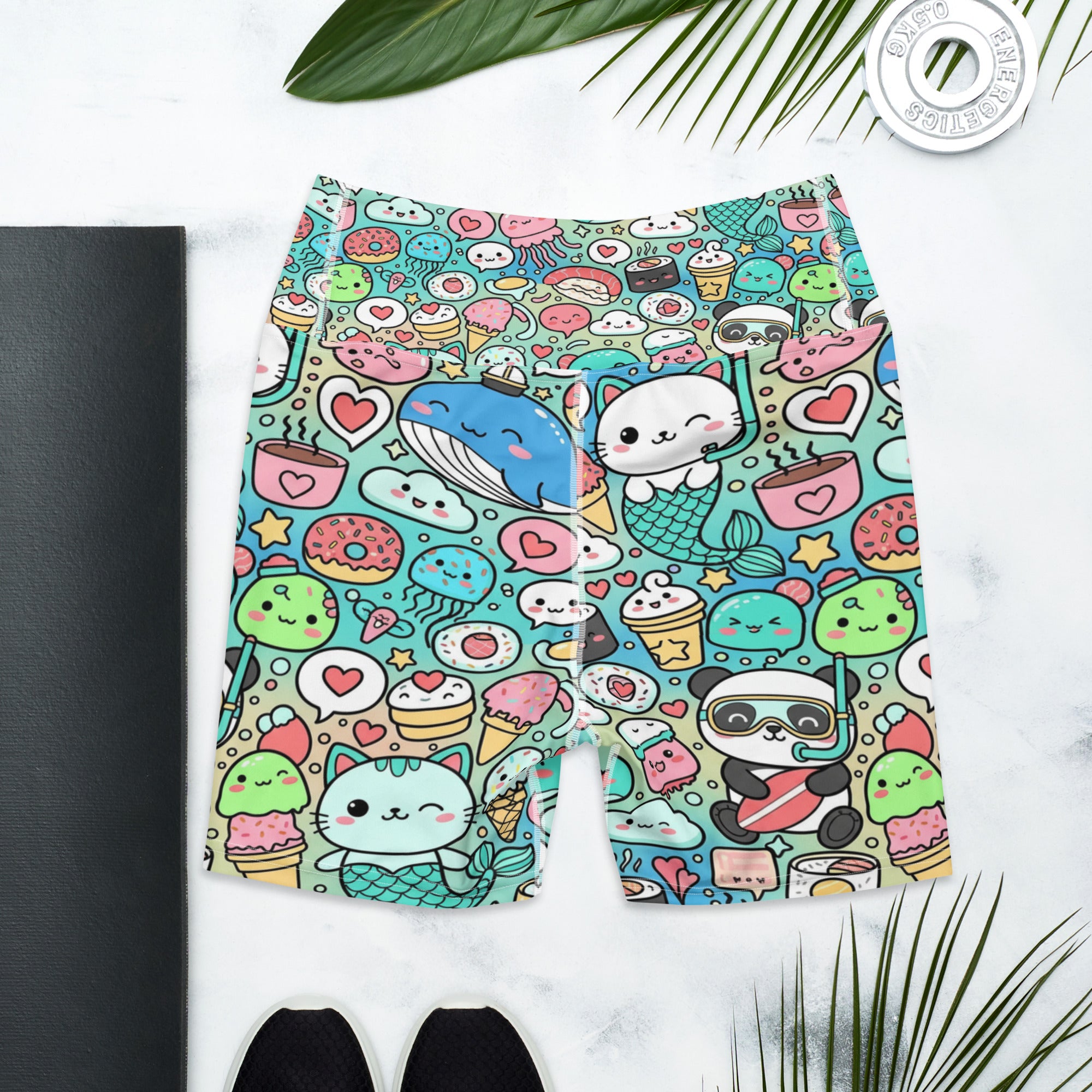 Kawaii Ocean Friends Yoga Shorts | GearBunch