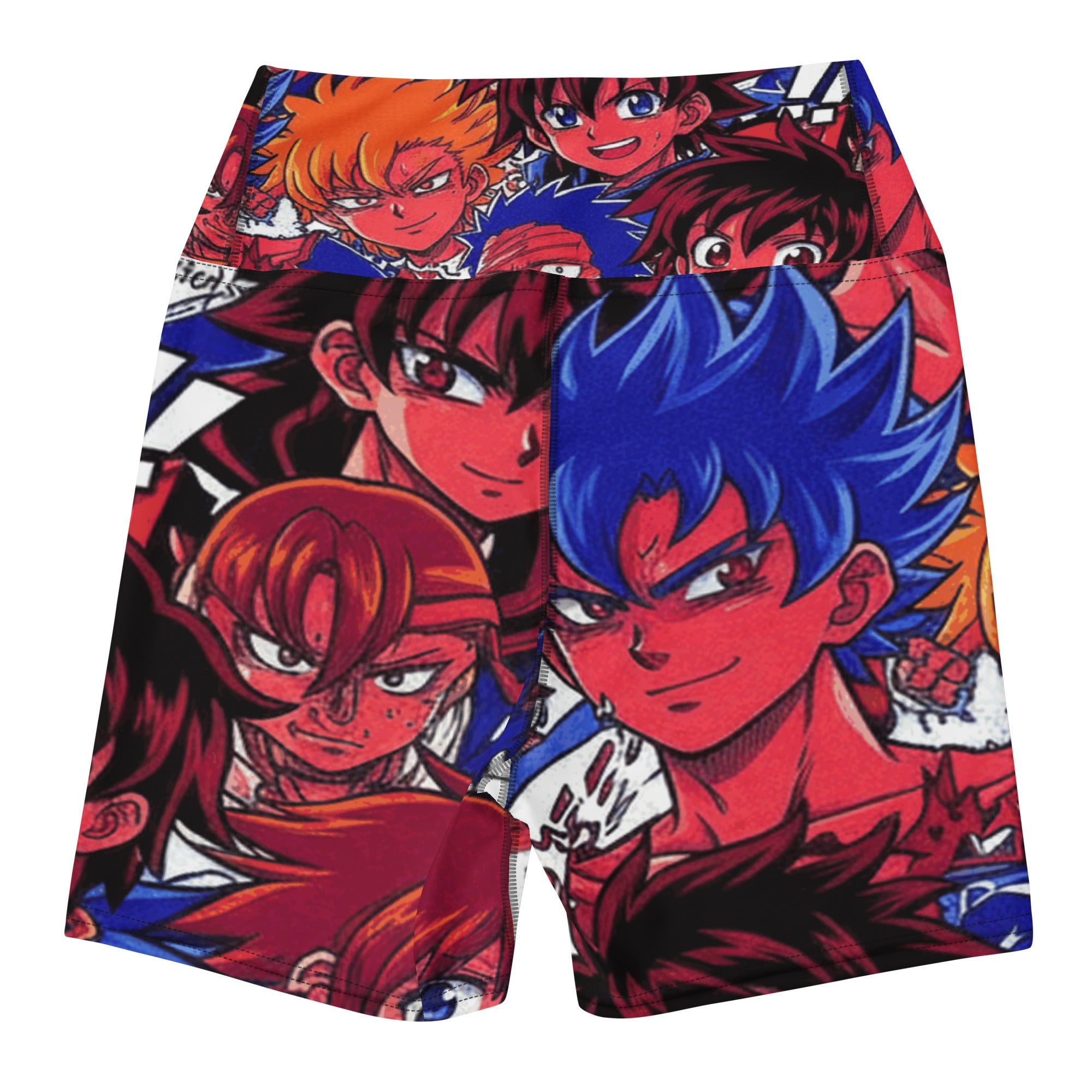 Anime Collage Dark Shonen Yoga Shorts | GearBunch