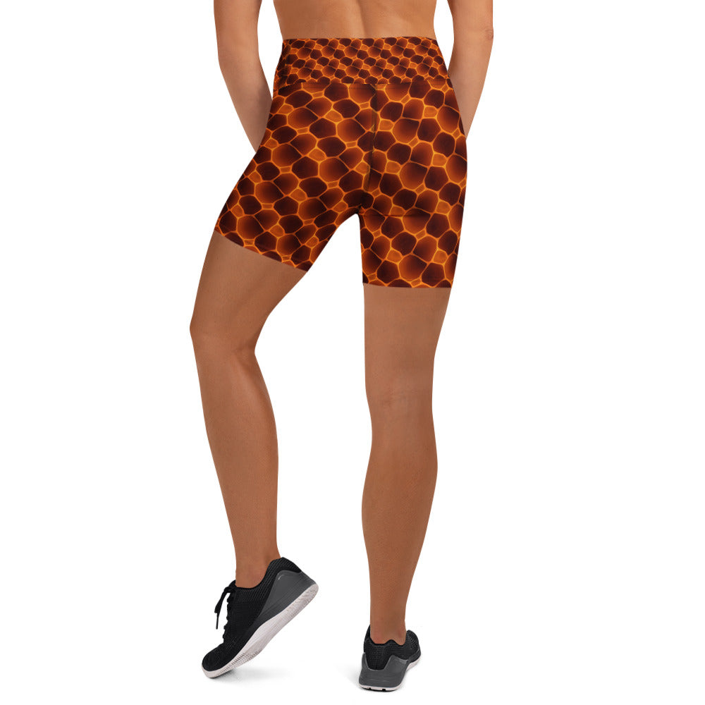 Tortoise Shell Pattern Yoga Shorts | GearBunch