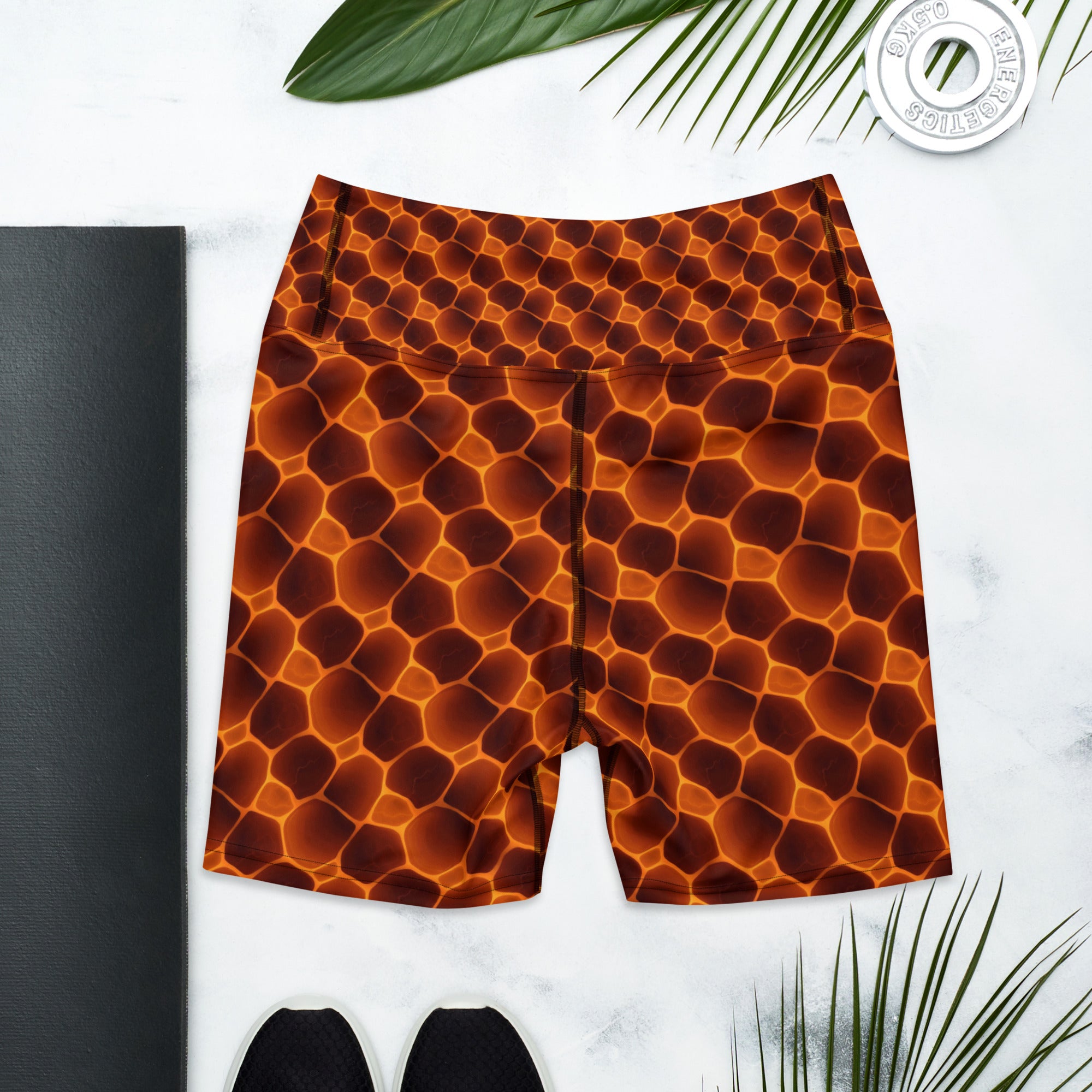 Tortoise Shell Pattern Yoga Shorts | GearBunch