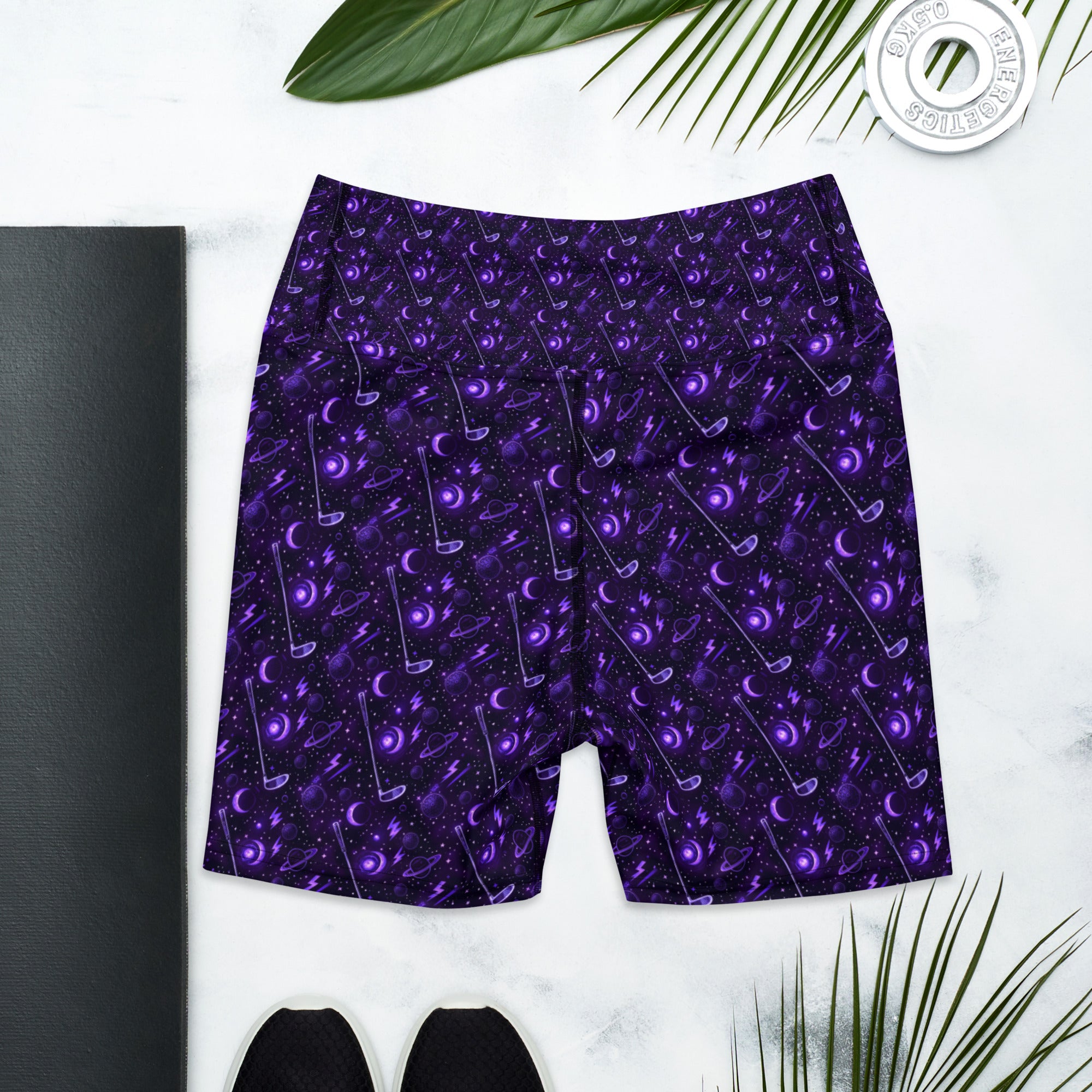 Cosmic Space Golf Yoga Shorts | GearBunch