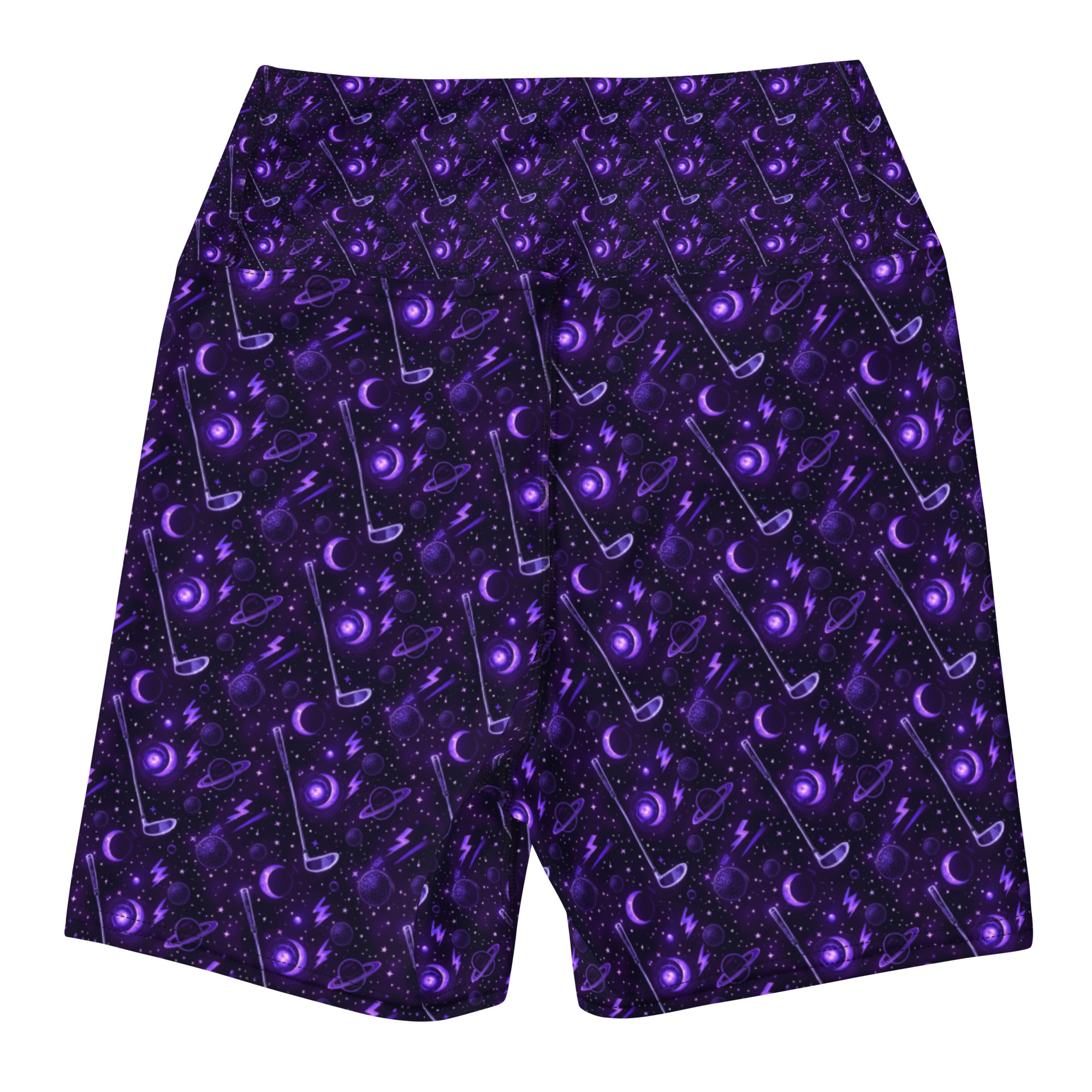 Cosmic Space Golf Yoga Shorts | GearBunch