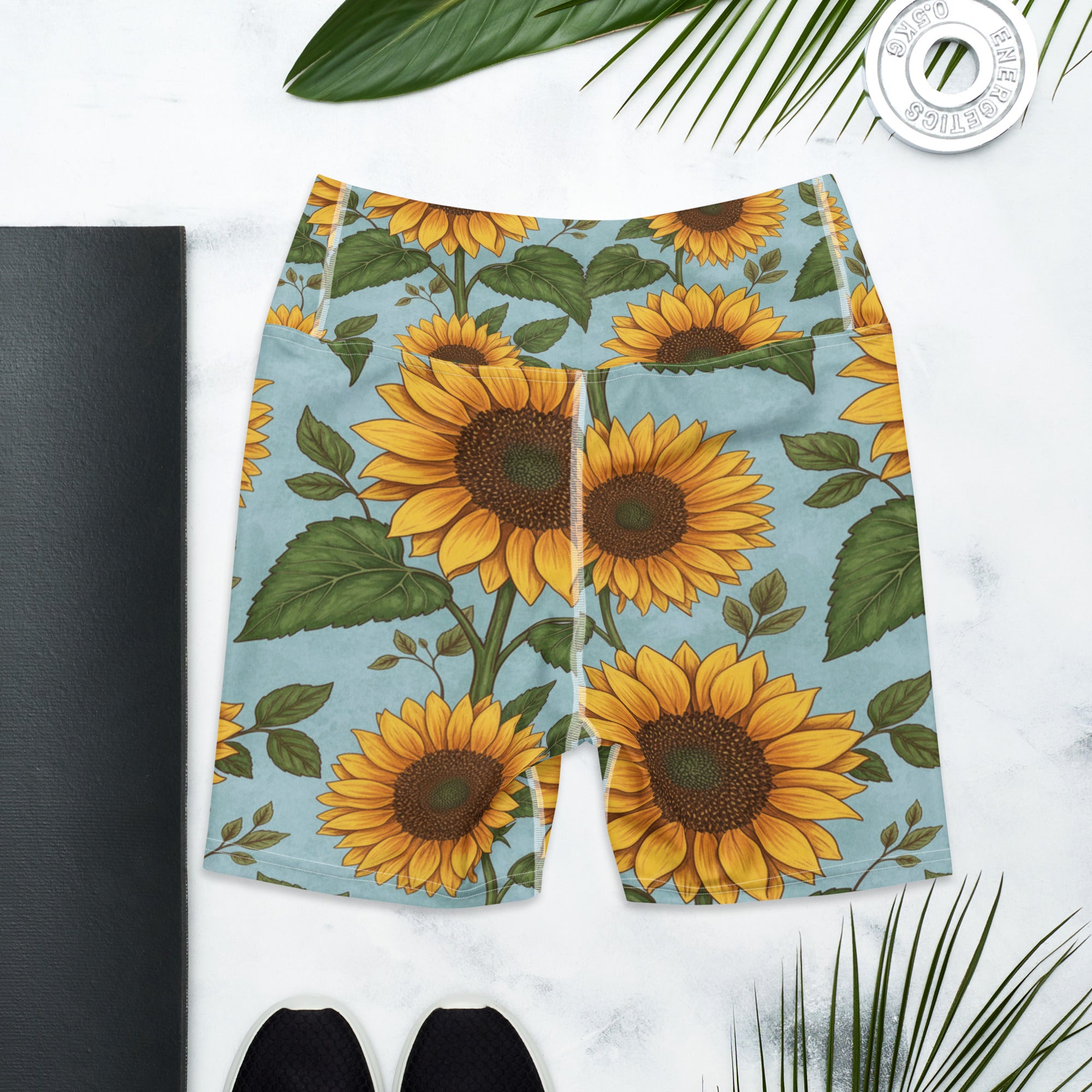 Sunflower Fields Yoga Shorts | GearBunch