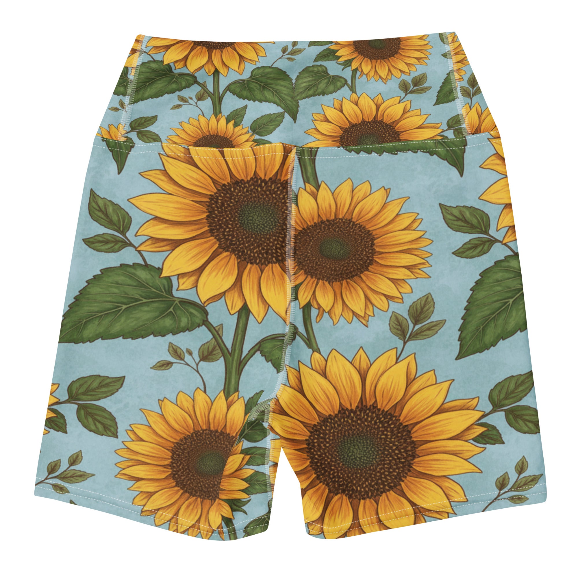 Sunflower Fields Yoga Shorts | GearBunch