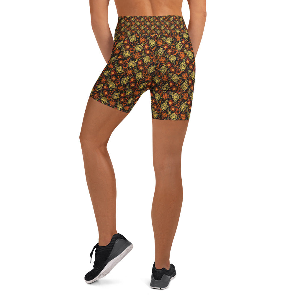Leo Sun Mane Yoga Shorts | GearBunch
