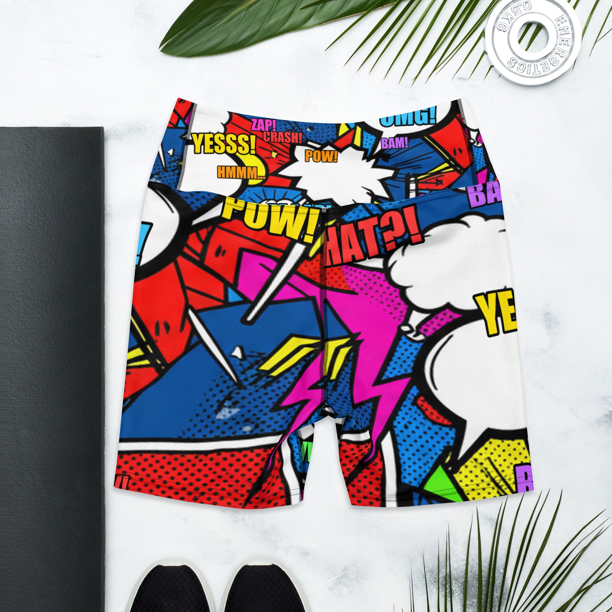 Comic Strip Ninja Night Yoga Shorts | GearBunch
