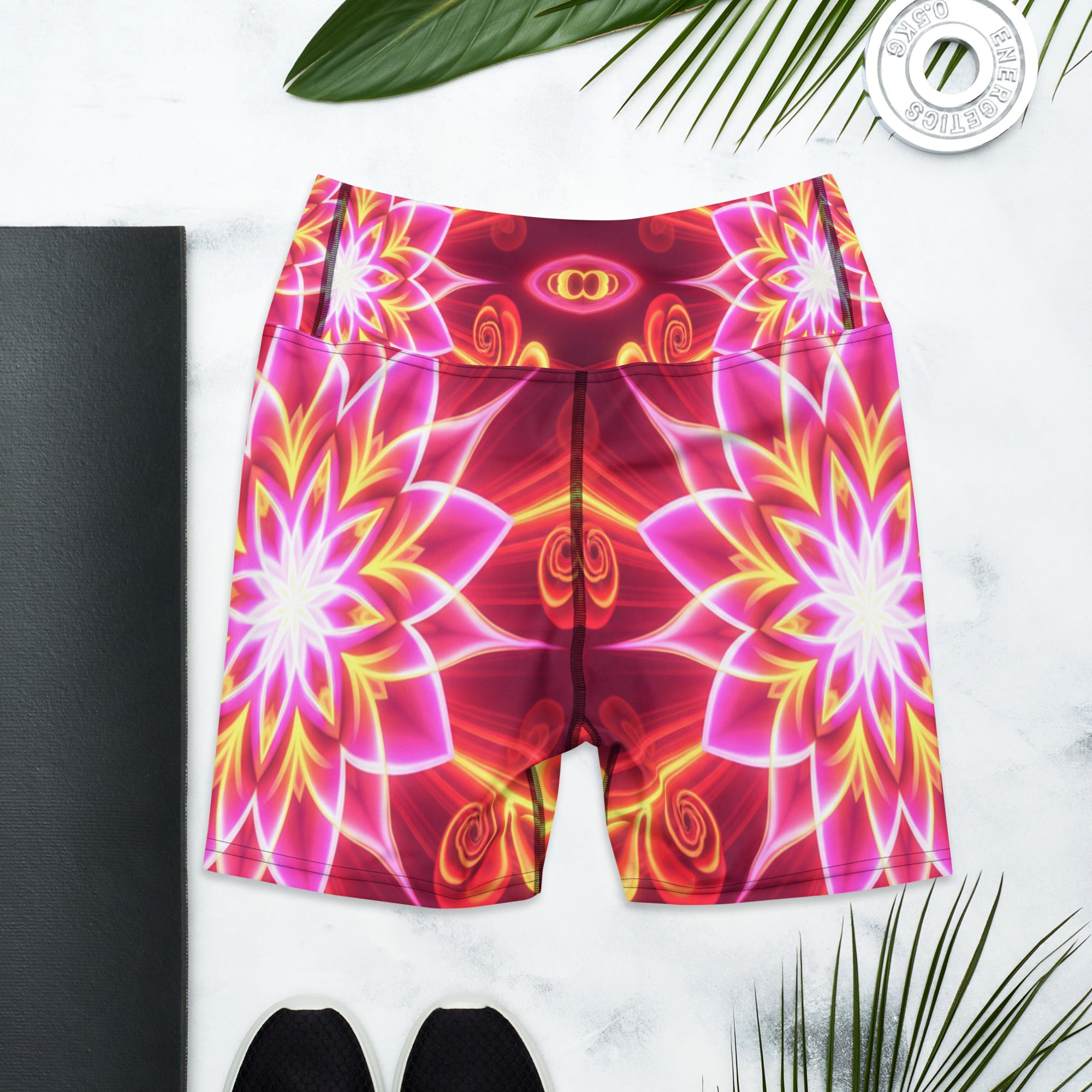 Psychedelic Plasma Core Yoga Shorts | GearBunch