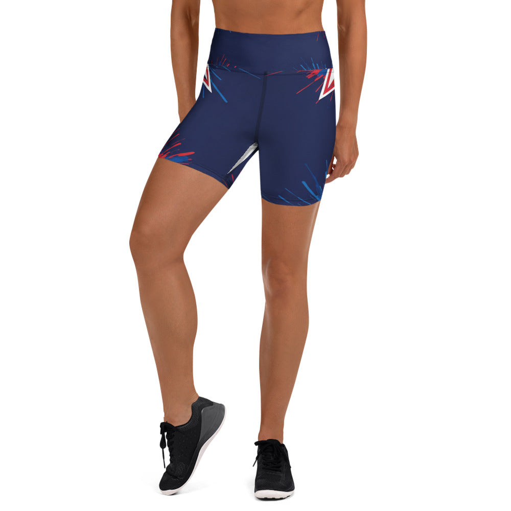 Women's American Ink Stars Yoga Shorts front view
