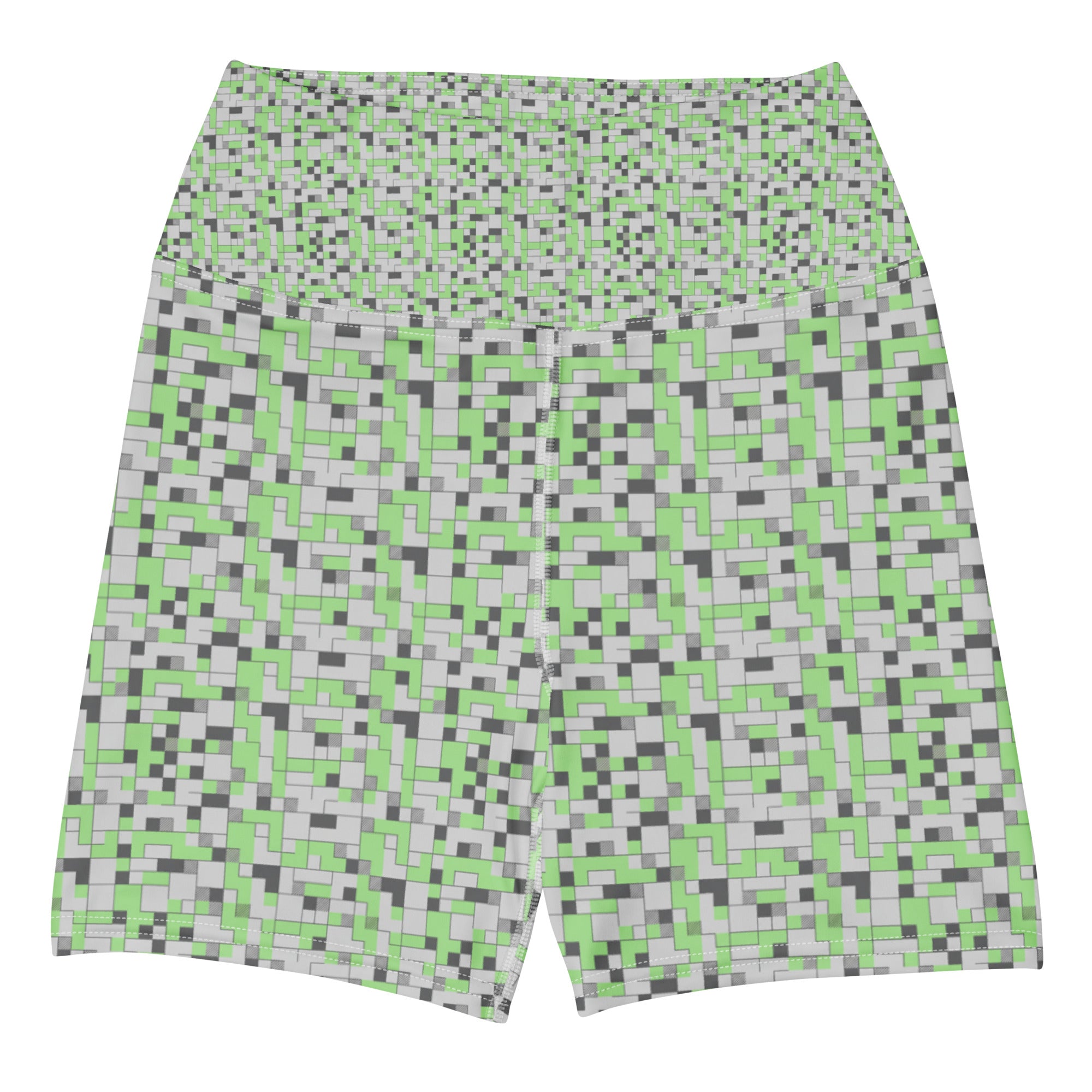 Small Blocks Geometric Yoga Shorts | GearBunch