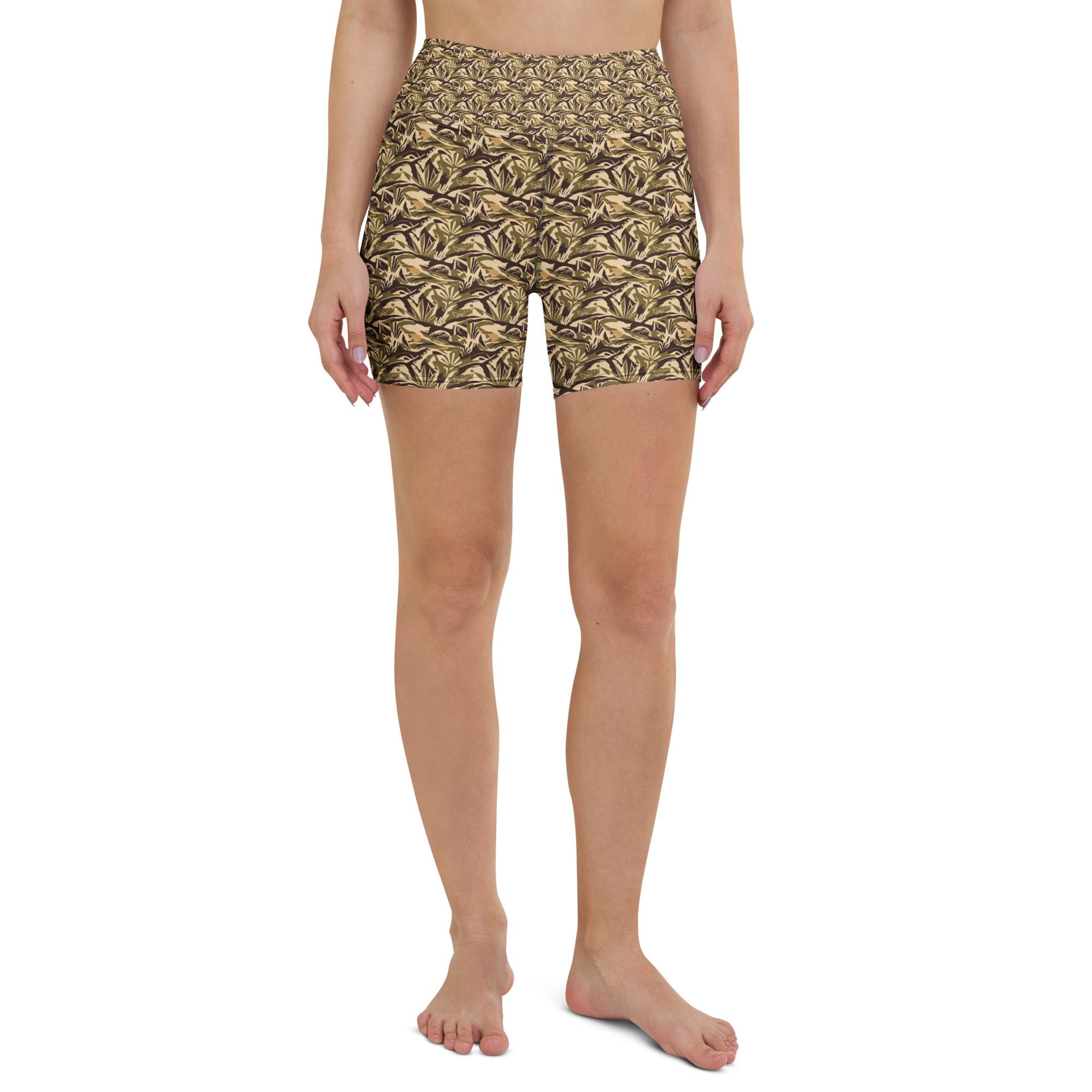 Abstract Desert Landscape Yoga Shorts | GearBunch