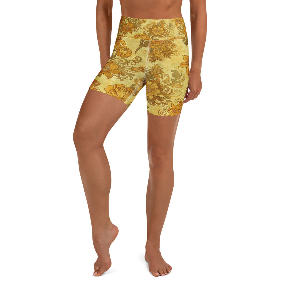 Gustav Klimt Garden Yoga Shorts | GearBunch