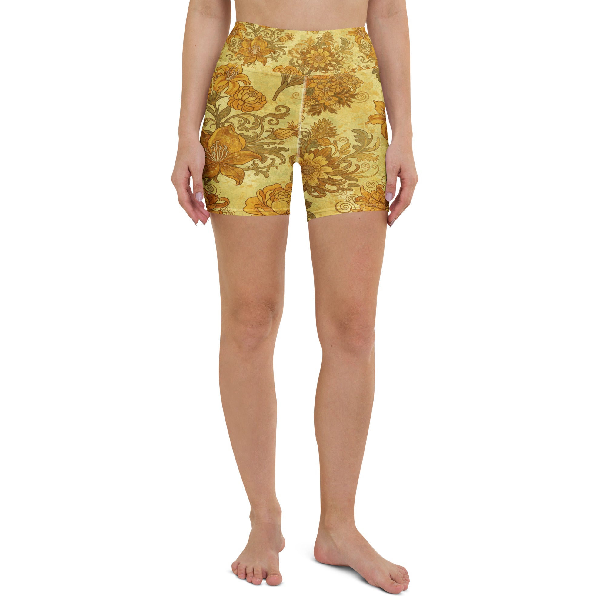 Gustav Klimt Garden Yoga Shorts | GearBunch