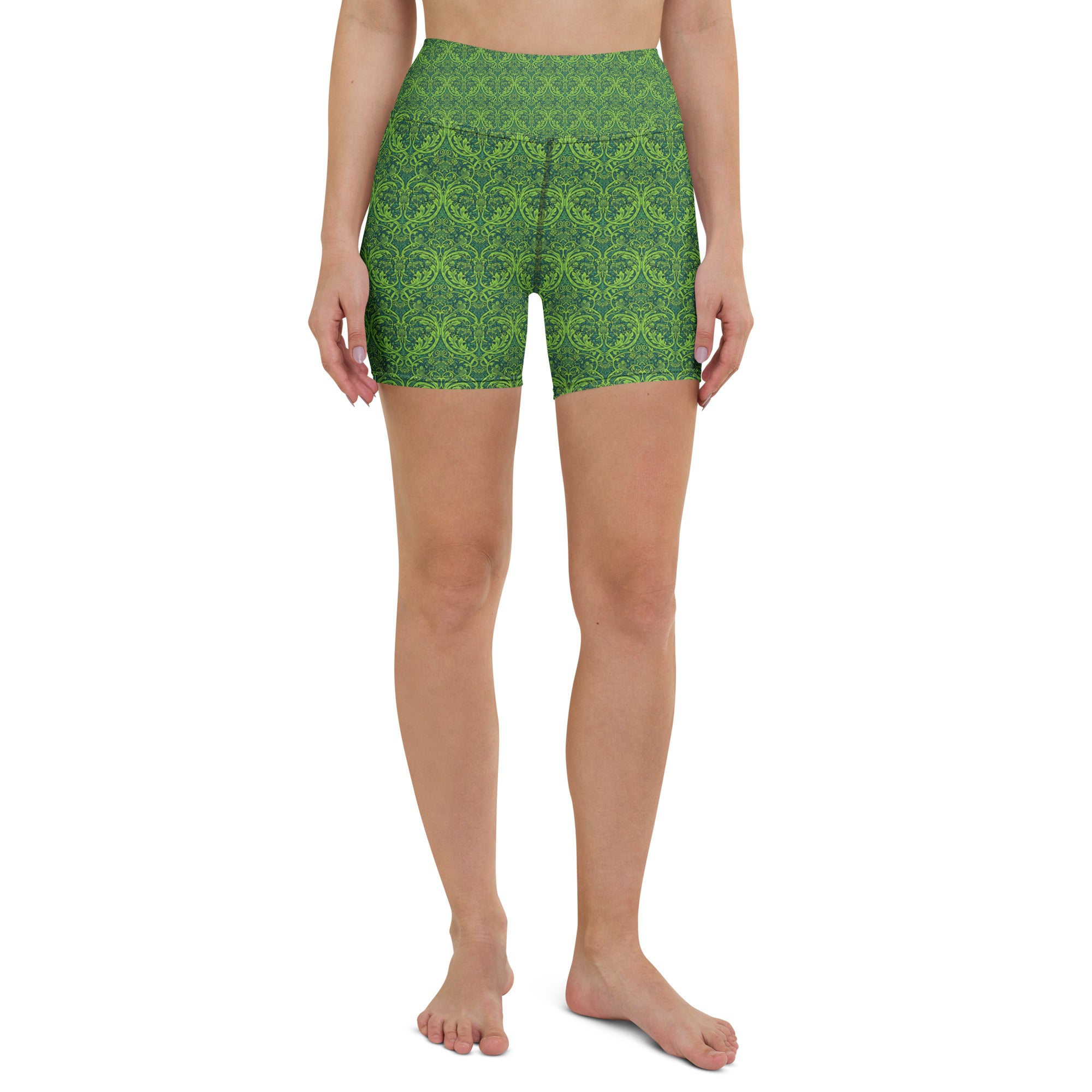 William Morris Tree Yoga Shorts | GearBunch