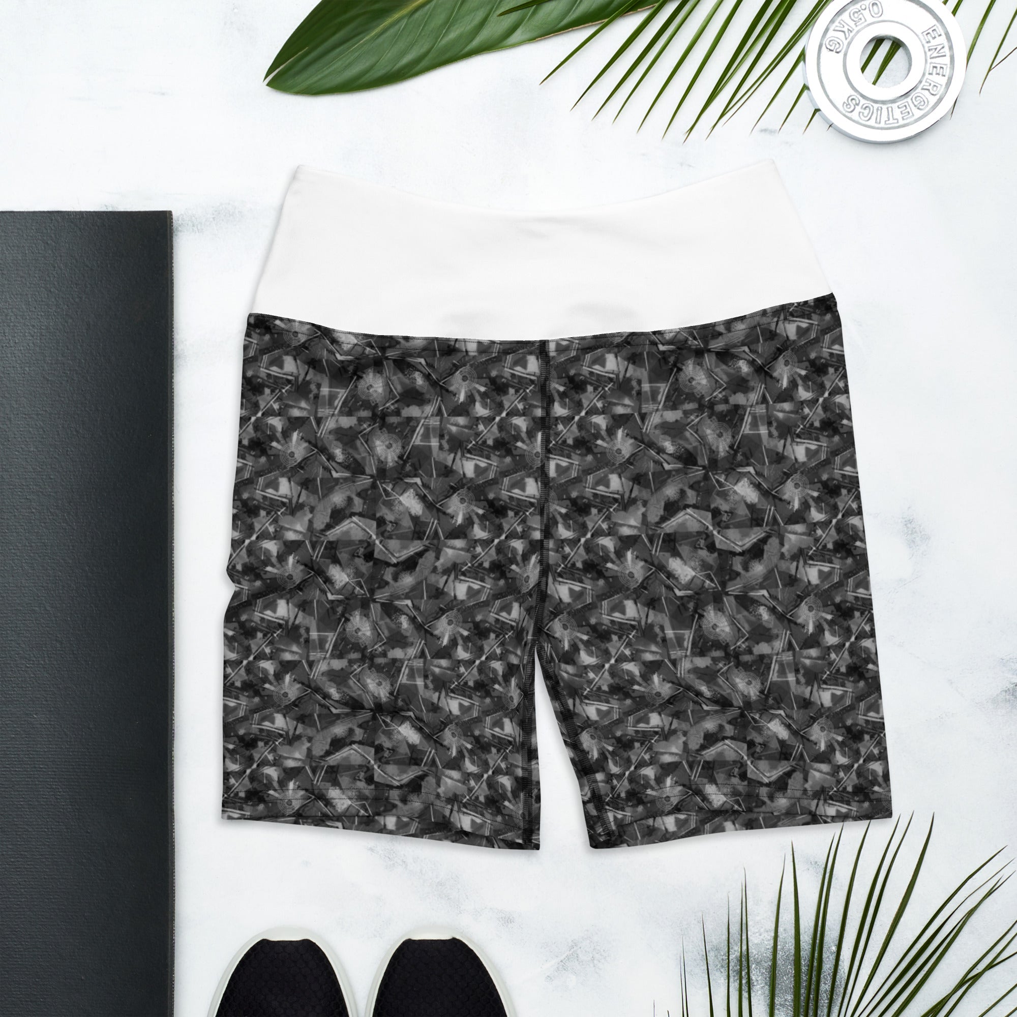 Out Game Abstract Yoga Shorts | GearBunch