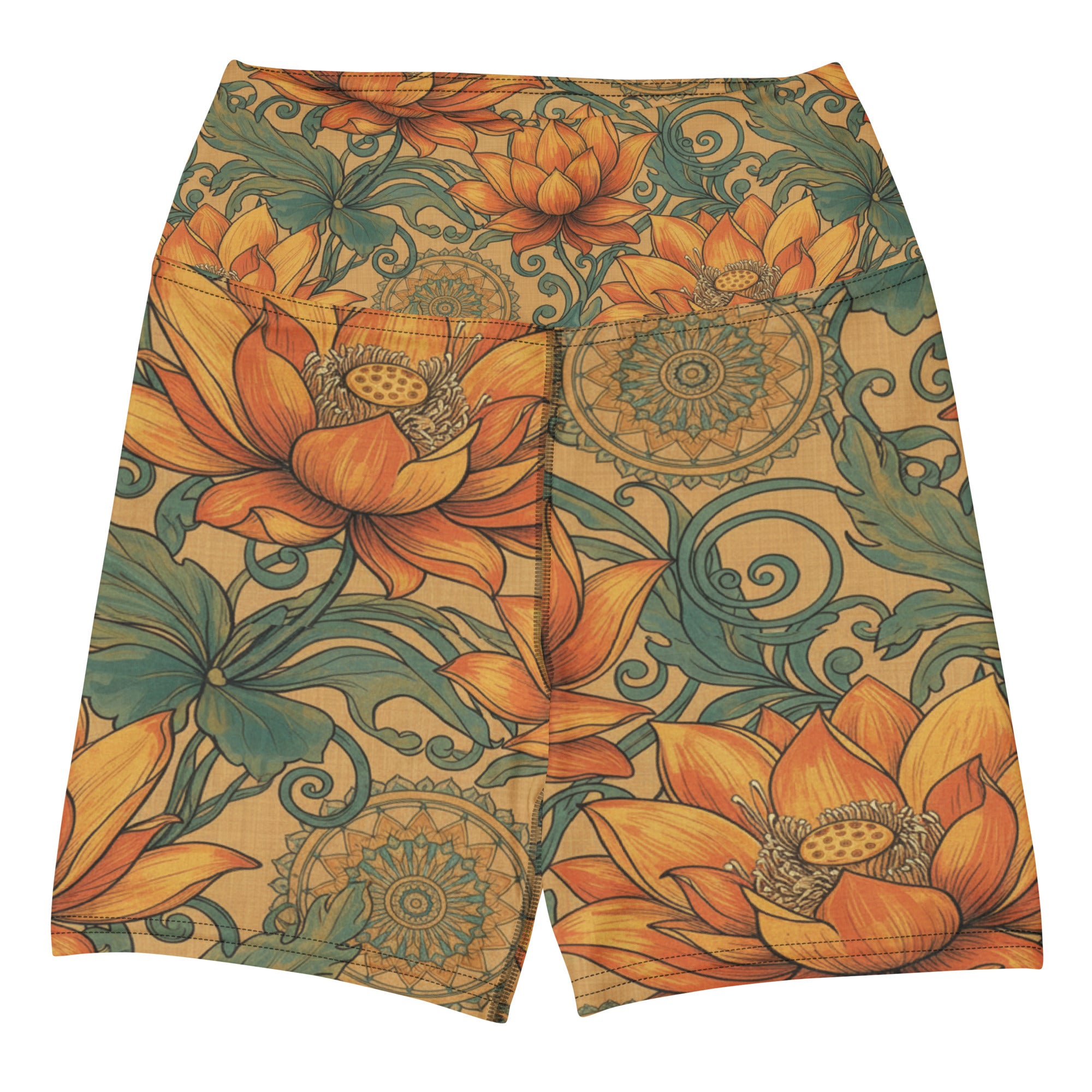 Boho Lotus and Mandalas Yoga Shorts | GearBunch