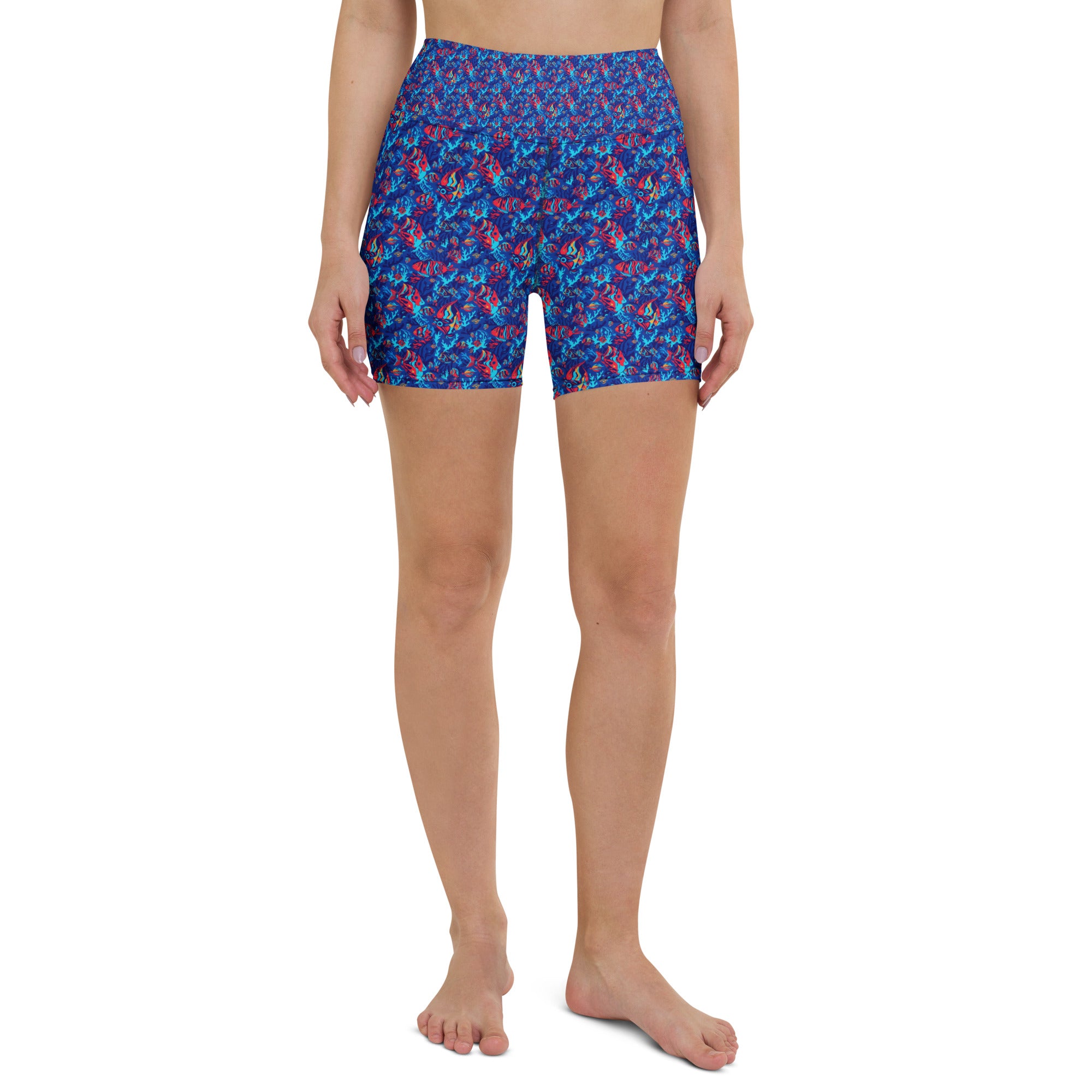 Colorful Tropical Fishes Yoga Shorts | GearBunch