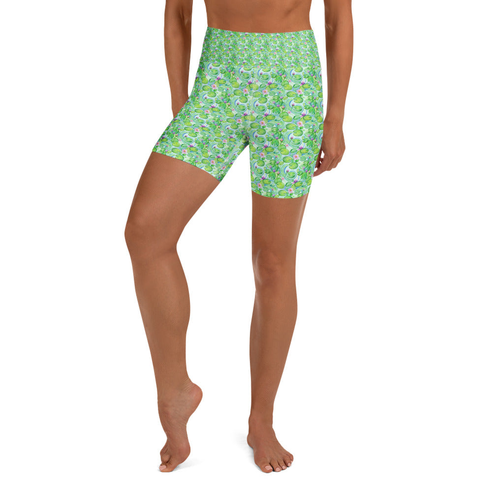 Claude Monet Water Lilies Yoga Shorts | GearBunch