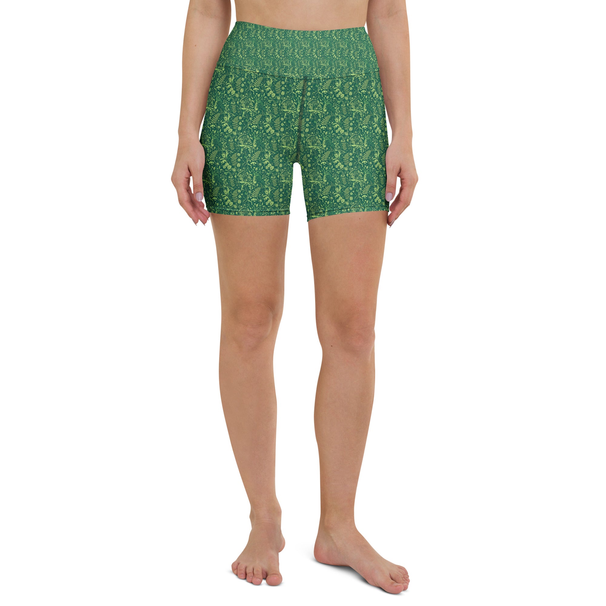 Forgotten Wilderness Garden Yoga Shorts | GearBunch