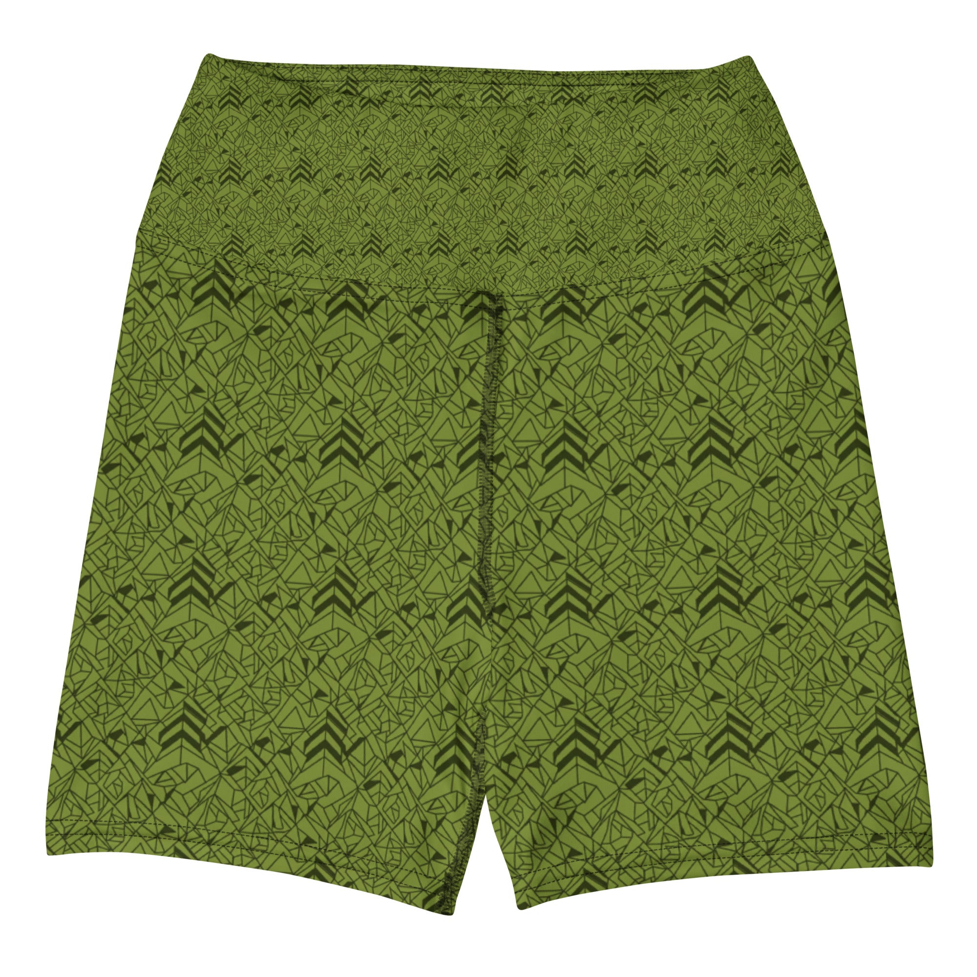 Velvet Olive Green Yoga Shorts | GearBunch