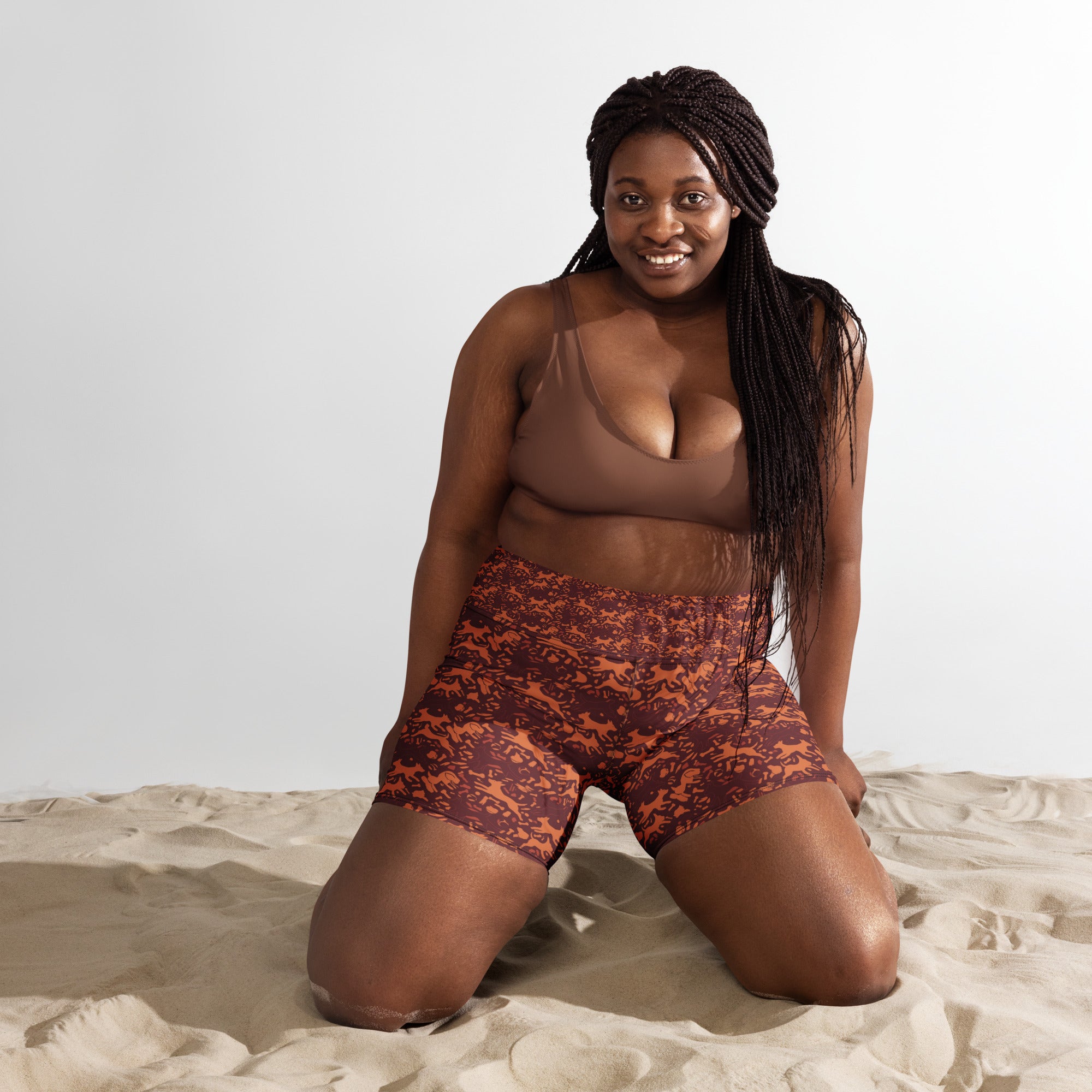 Minimal Fetch Art Yoga Shorts | GearBunch