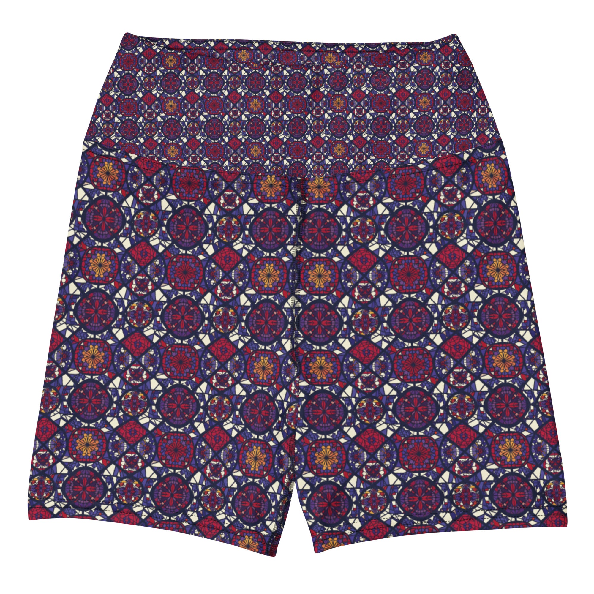 Stained Glass Cathedral Yoga Shorts | GearBunch