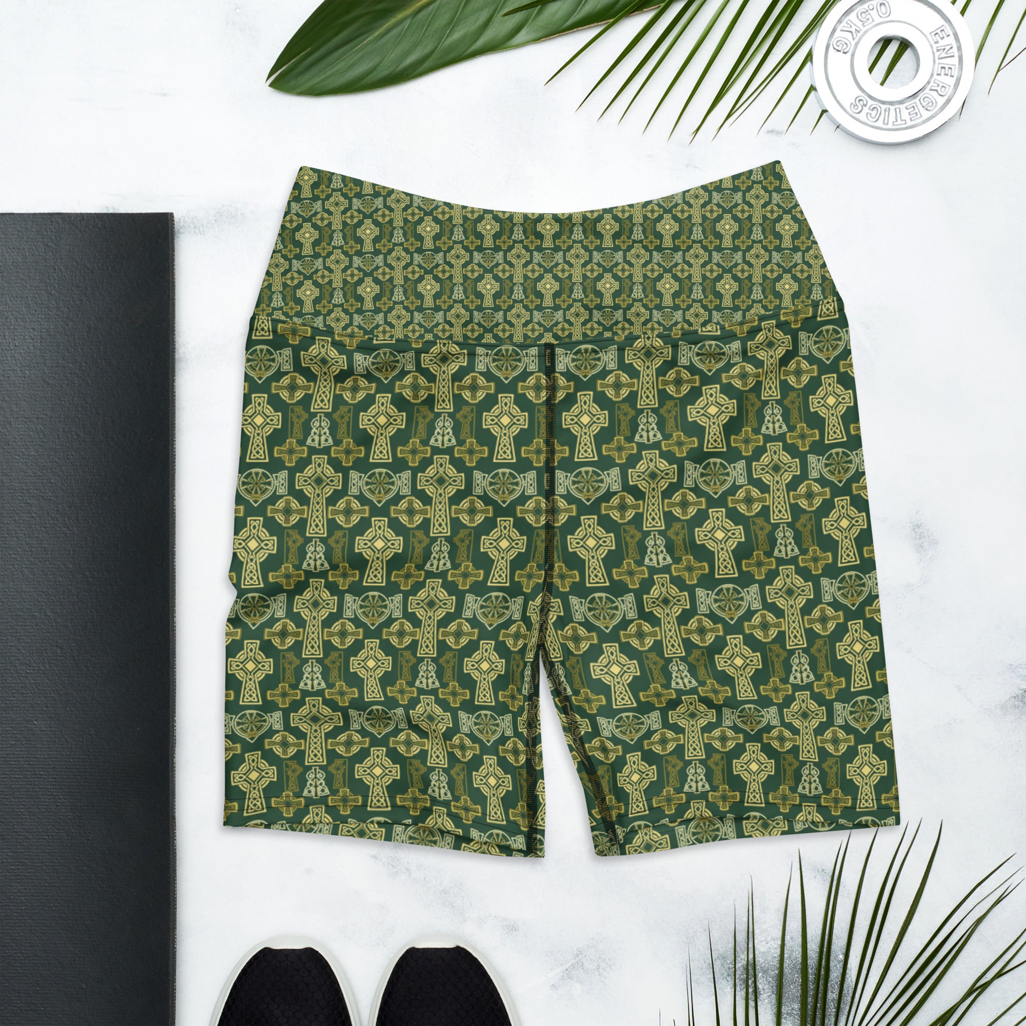 Celtic Cross Knotwork Yoga Shorts | GearBunch