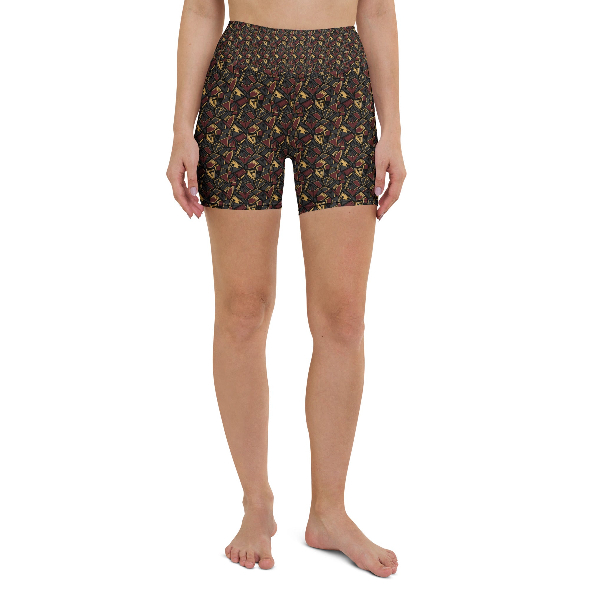 Armor of God Abstract Yoga Shorts | GearBunch
