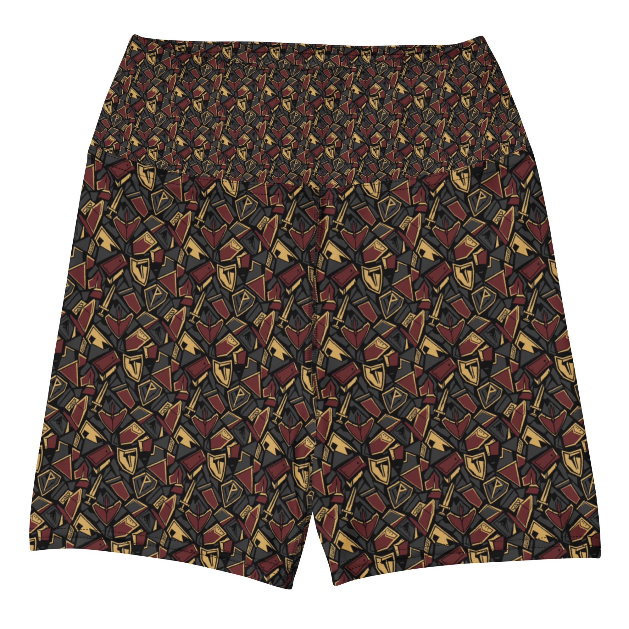 Armor of God Abstract Yoga Shorts | GearBunch
