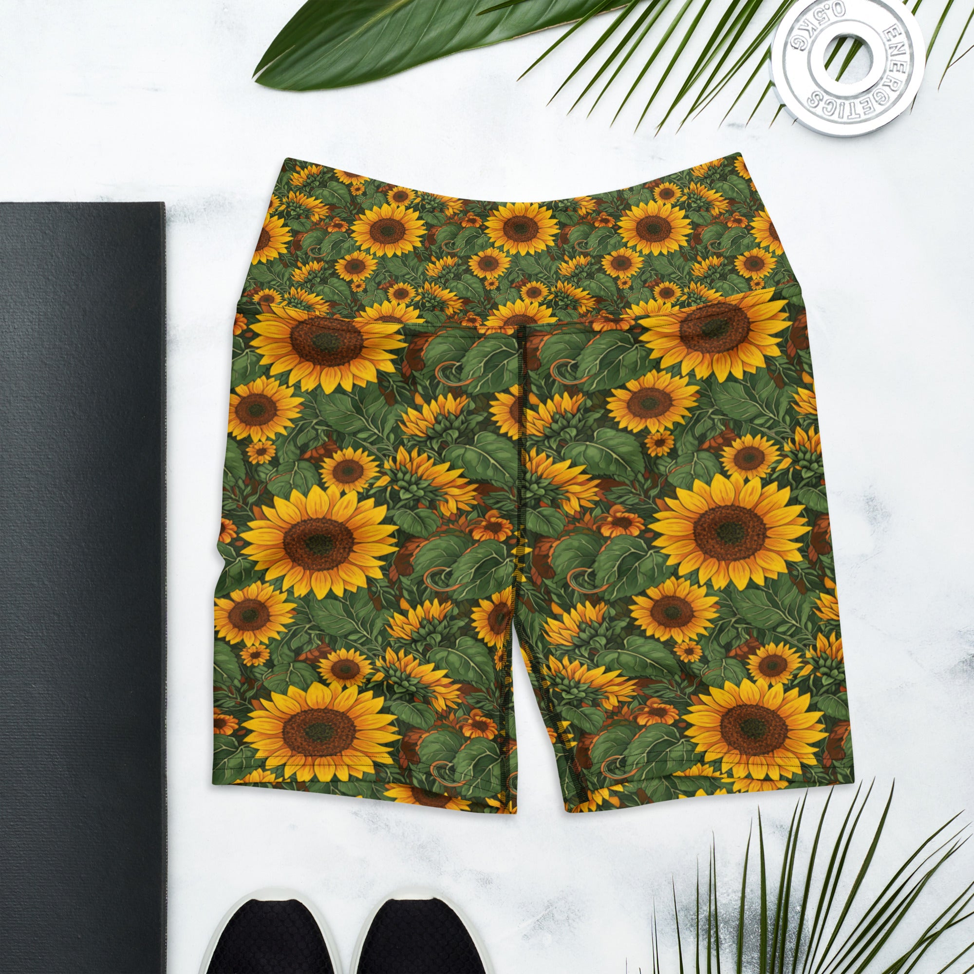 Sunflower Cross Yoga Shorts | GearBunch