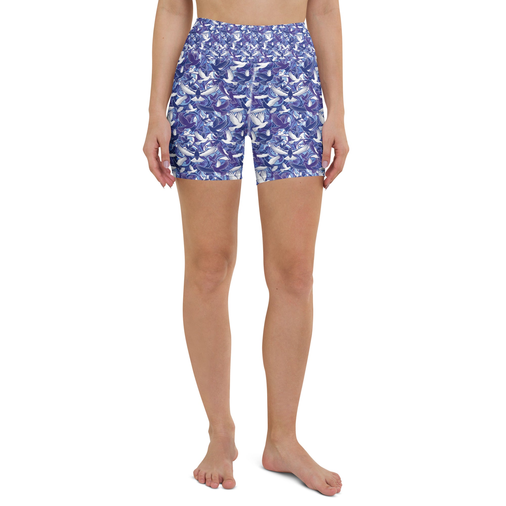 Dove in Flight Yoga Shorts | GearBunch