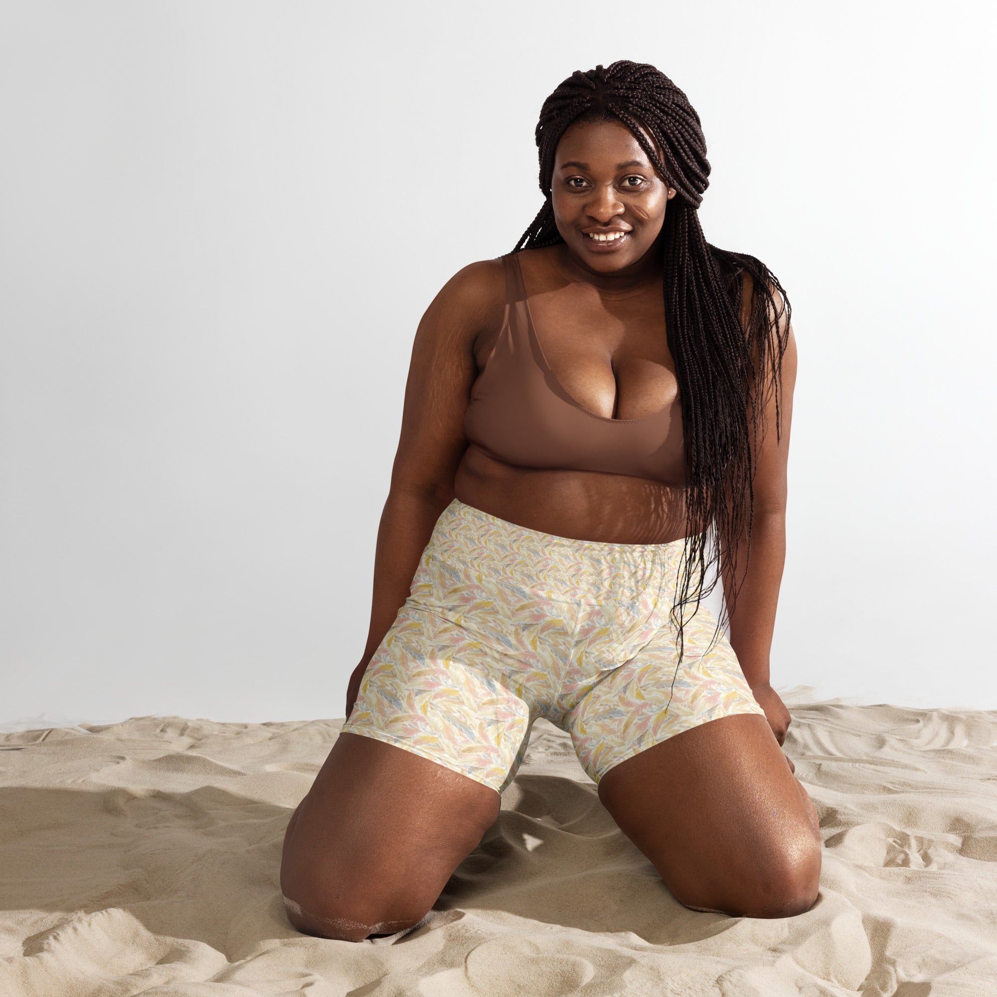 Angel Feathers Yoga Shorts | GearBunch