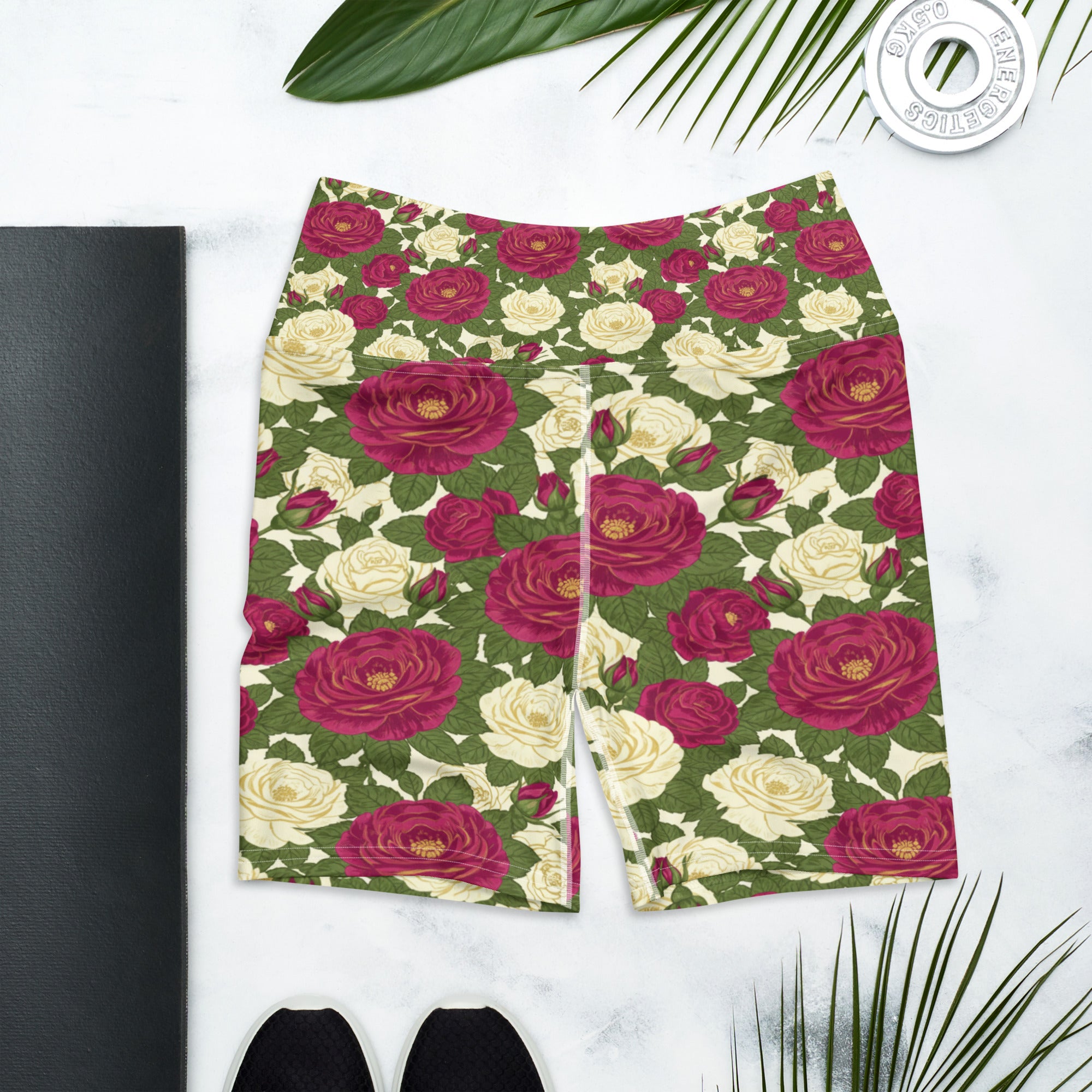 Taurus Rose Botanical Yoga Shorts | GearBunch