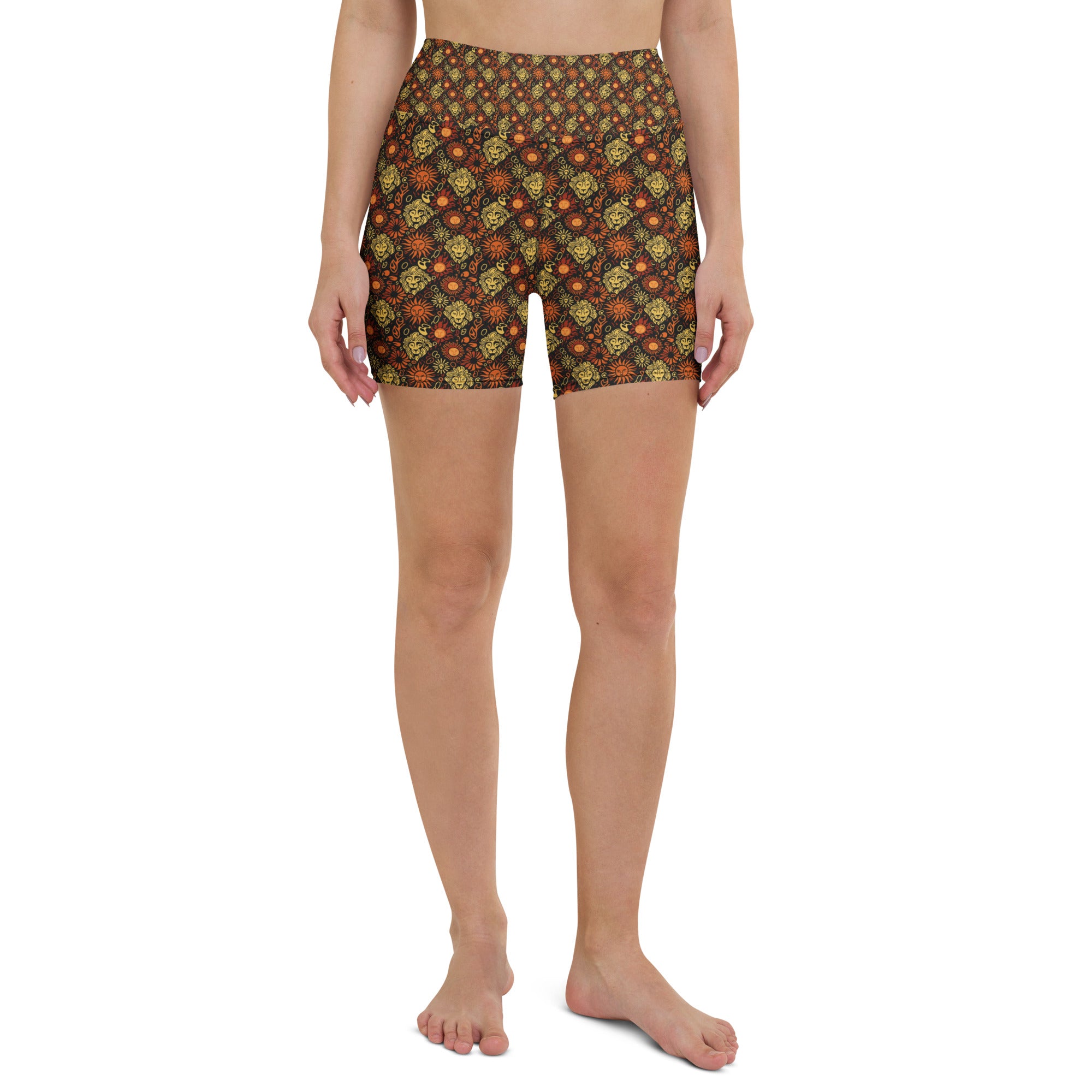 Leo Sun Mane Yoga Shorts | GearBunch