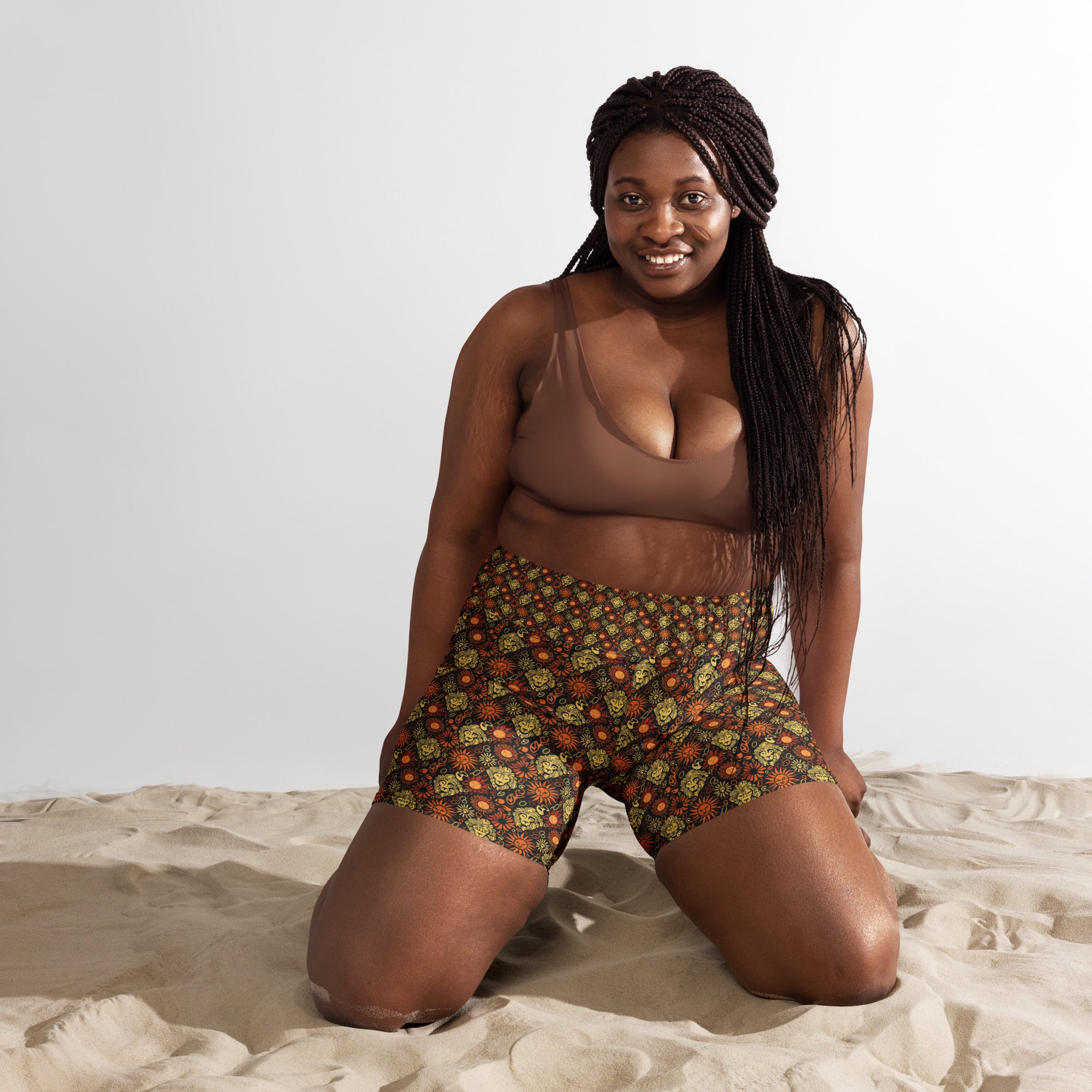 Leo Sun Mane Yoga Shorts | GearBunch