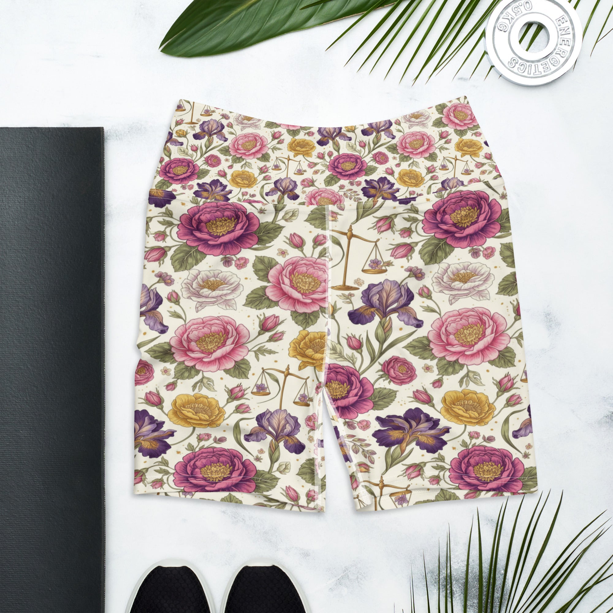Libra Balance Floral Yoga Shorts | GearBunch