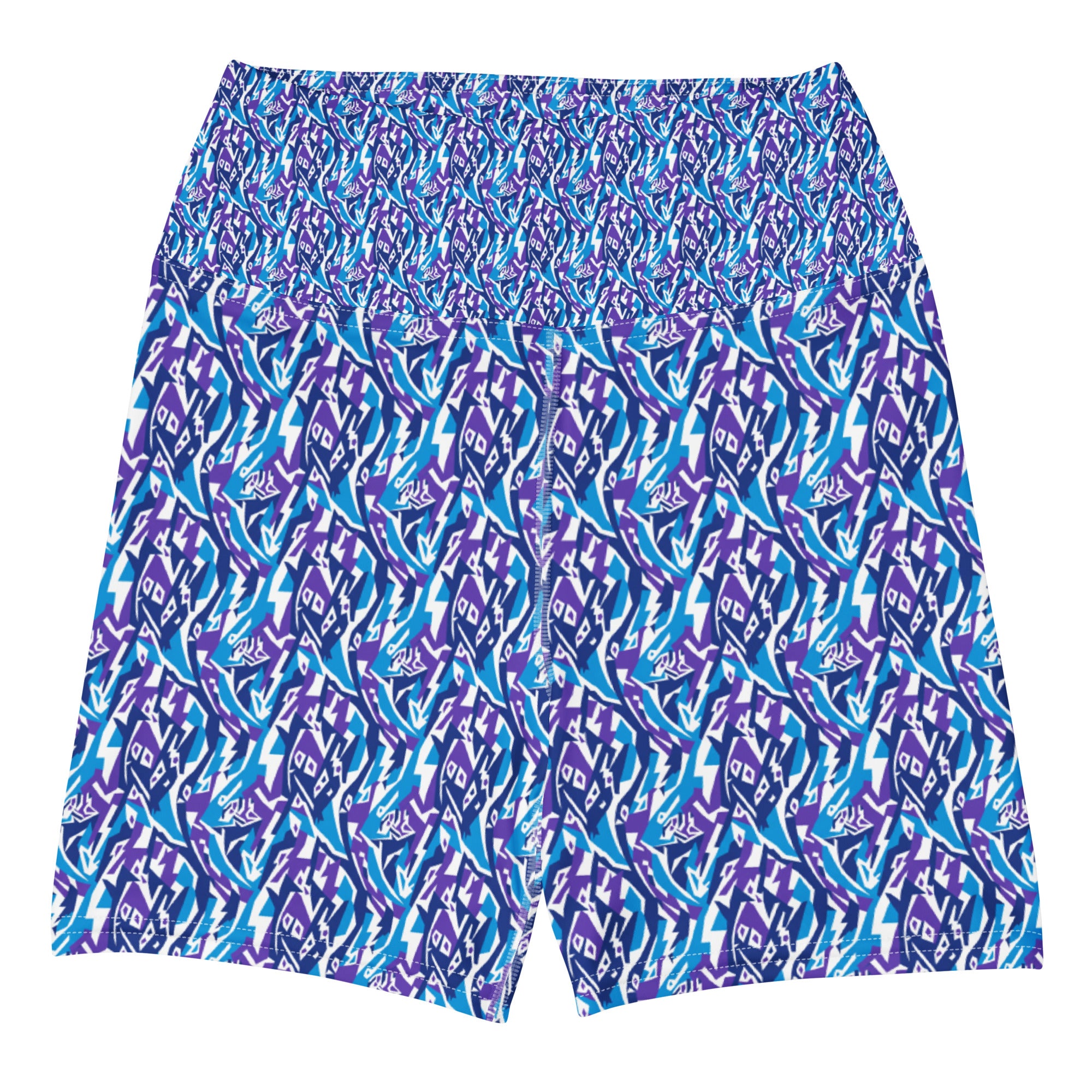 Aquarius Electric Waves Yoga Shorts | GearBunch