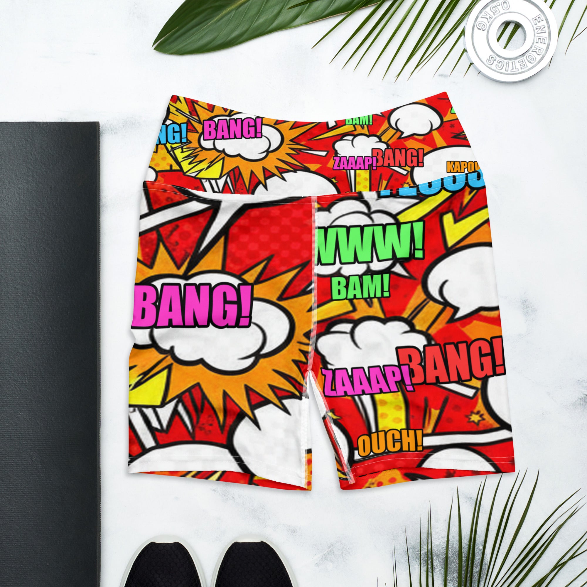 Comic Pop Fire Engine Yoga Shorts | GearBunch