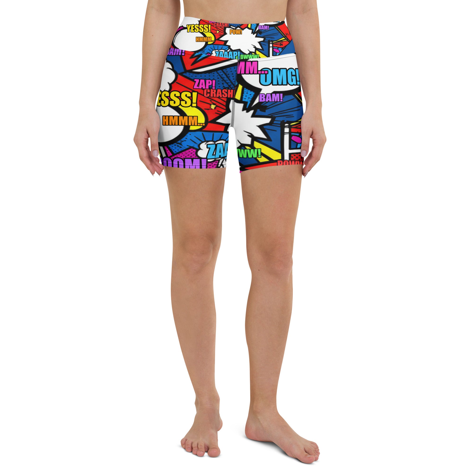 Comic Strip Ninja Night Yoga Shorts | GearBunch