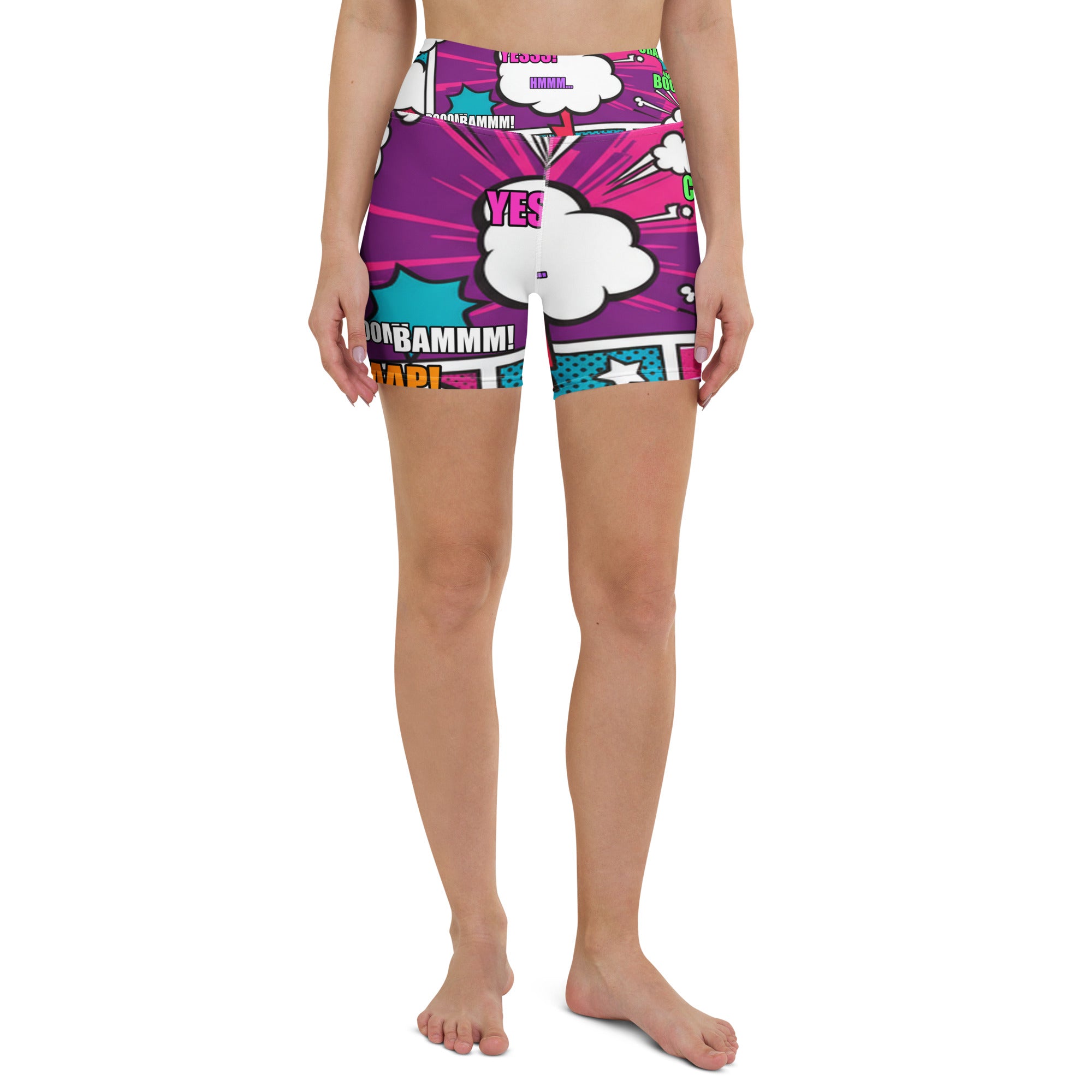 Comic Strip Roller Derby Yoga Shorts | GearBunch