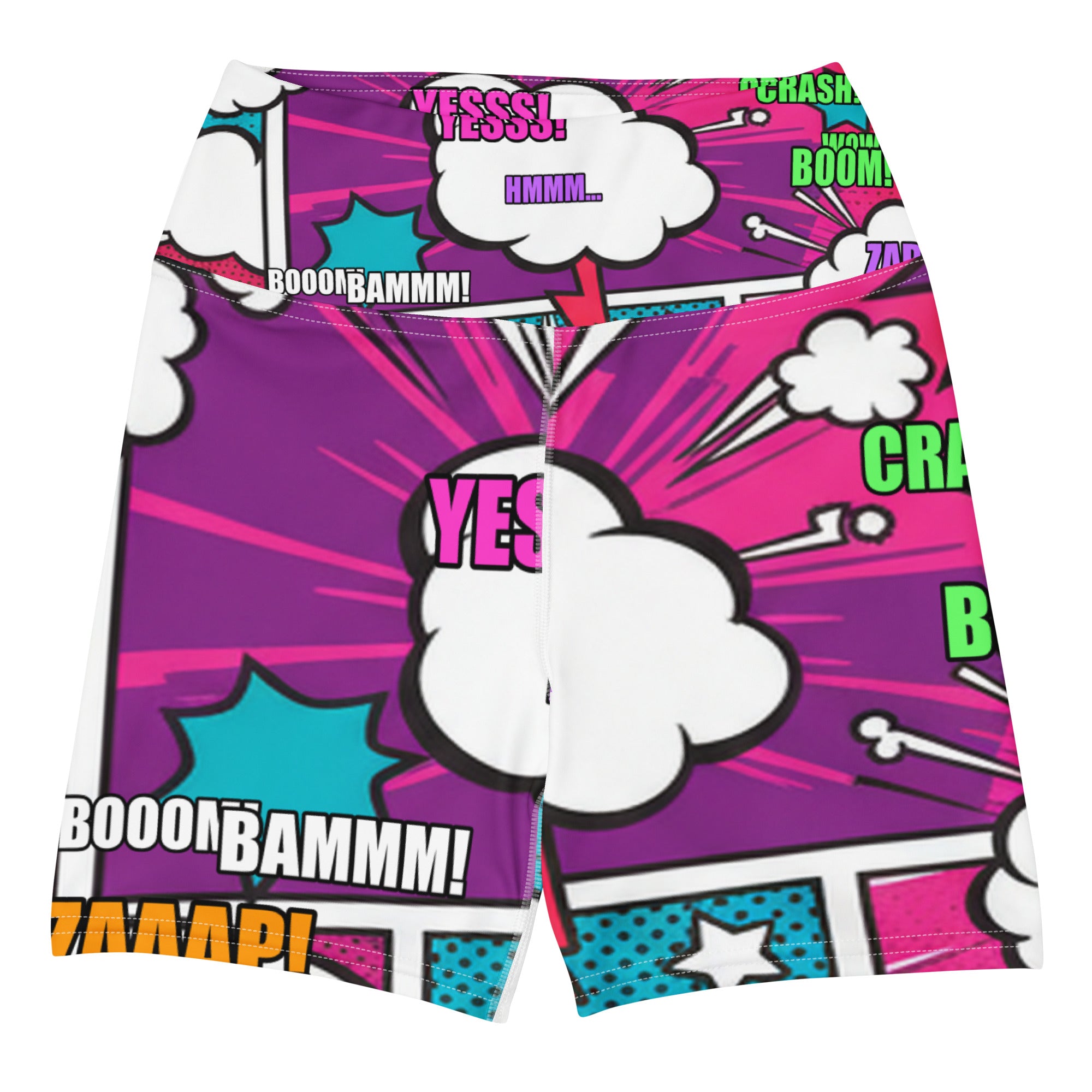 Comic Strip Roller Derby Yoga Shorts | GearBunch