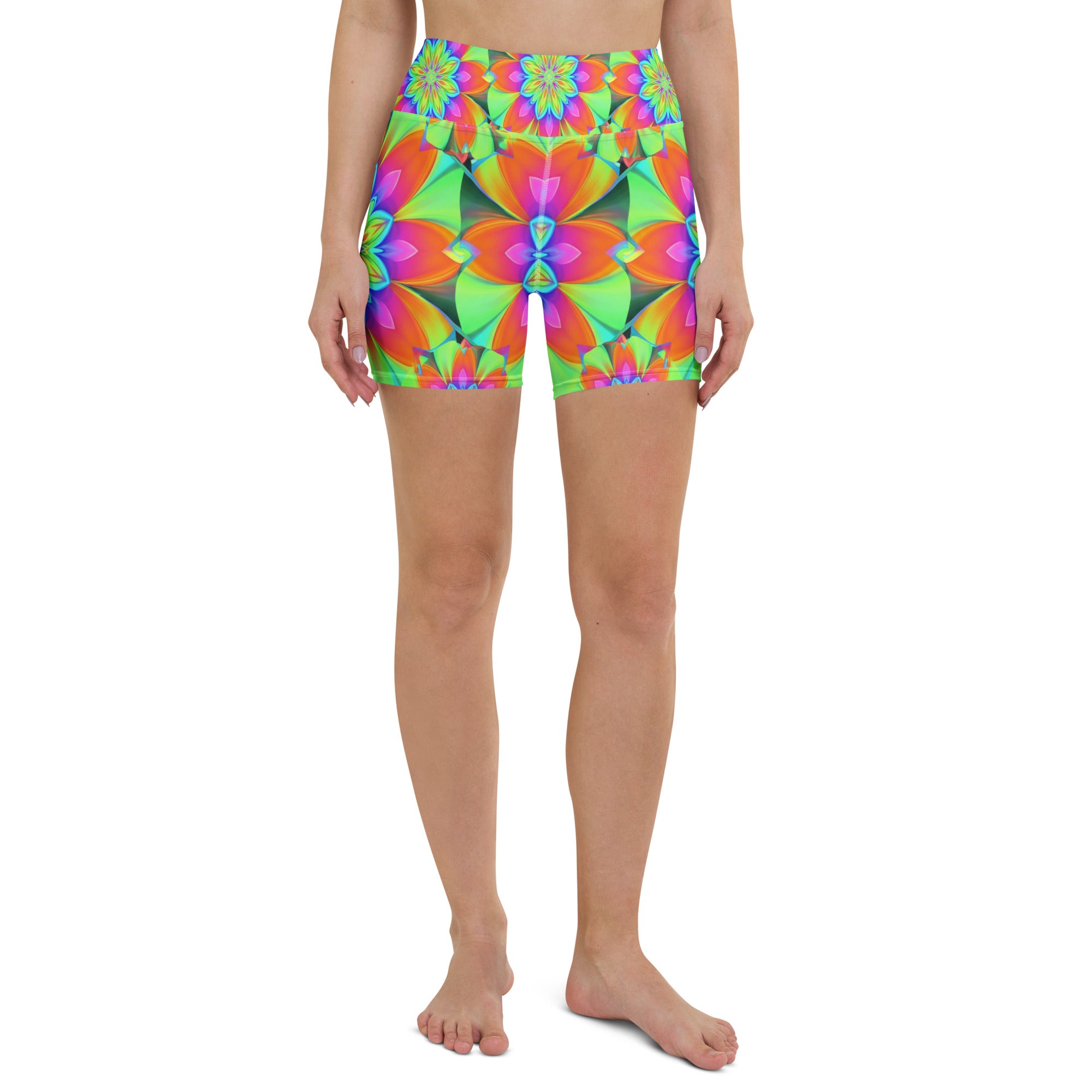 Psychedelic Acid Trip Yoga Shorts | GearBunch