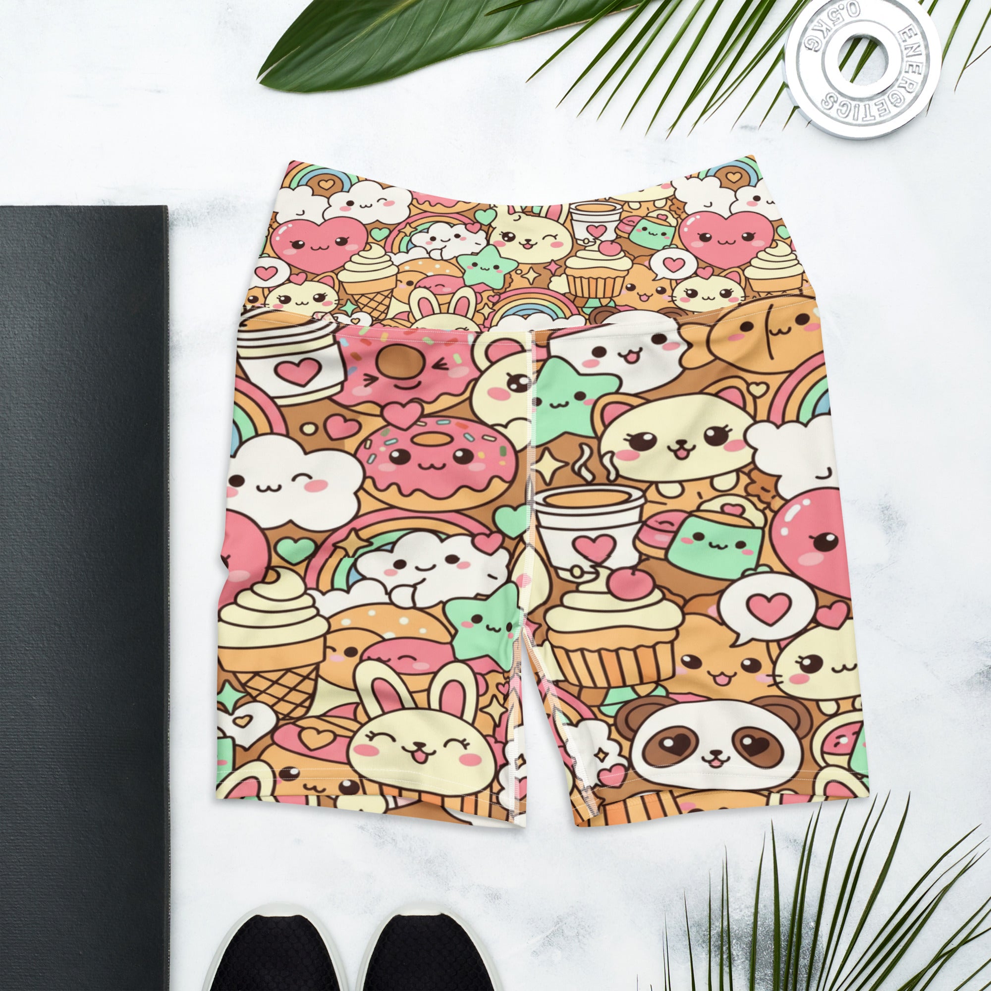Kawaii Coffee Break Yoga Shorts | GearBunch