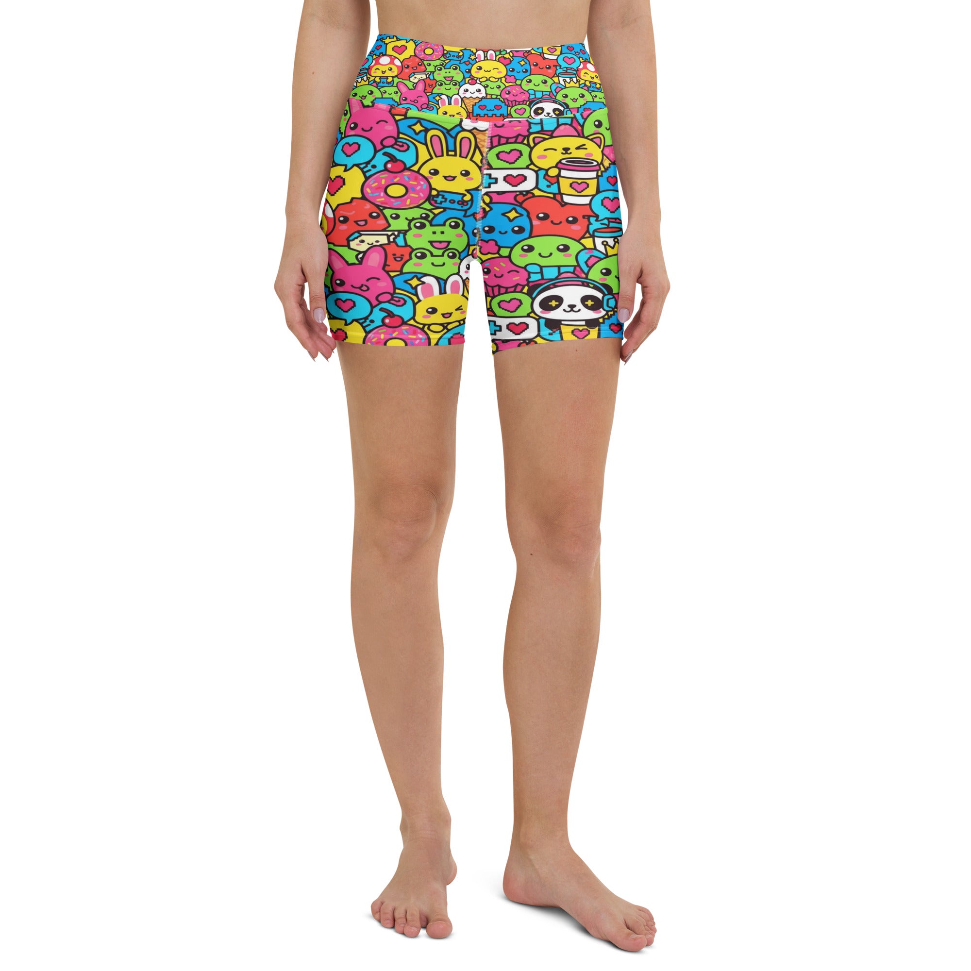 Kawaii Arcade Game Yoga Shorts | GearBunch