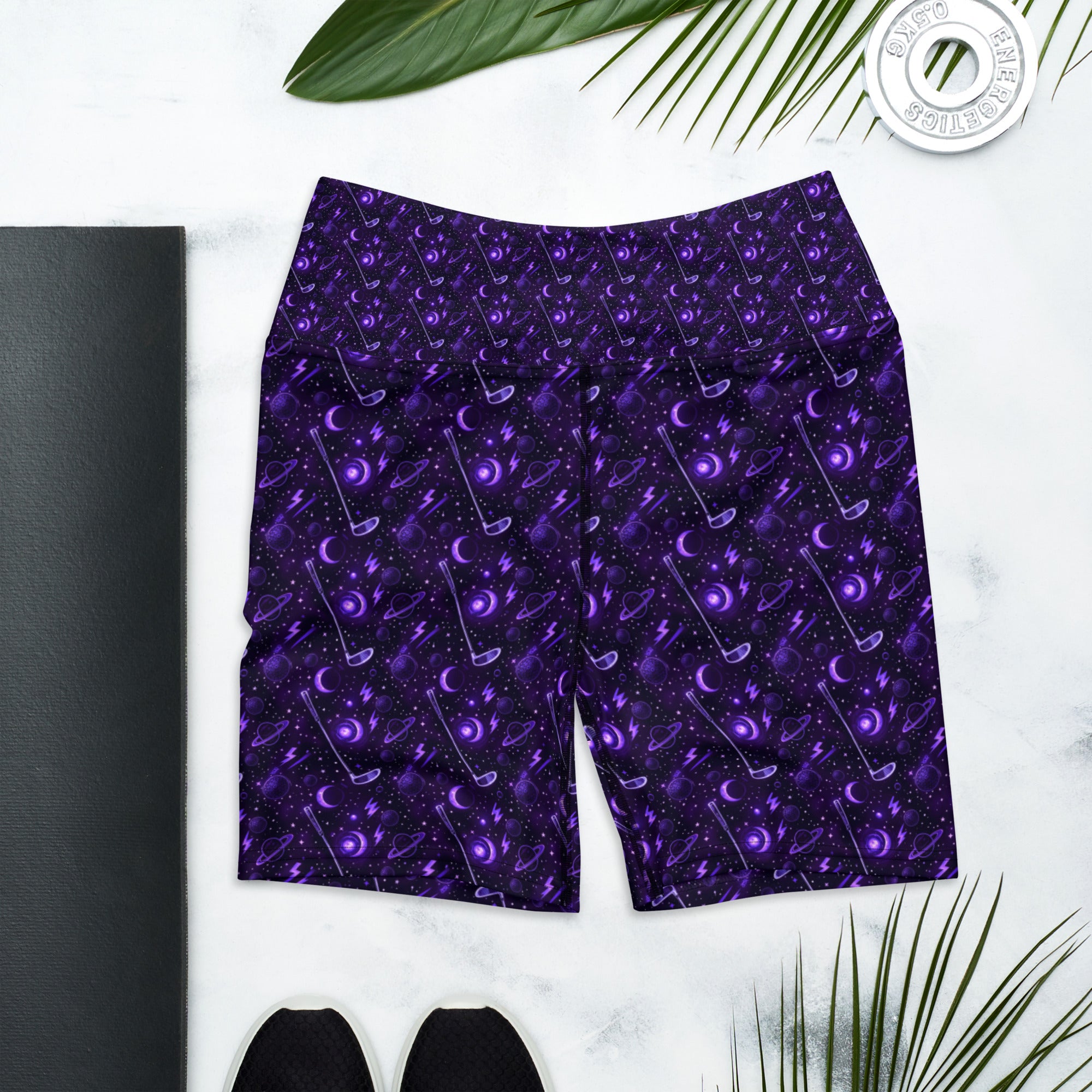 Cosmic Space Golf Yoga Shorts | GearBunch